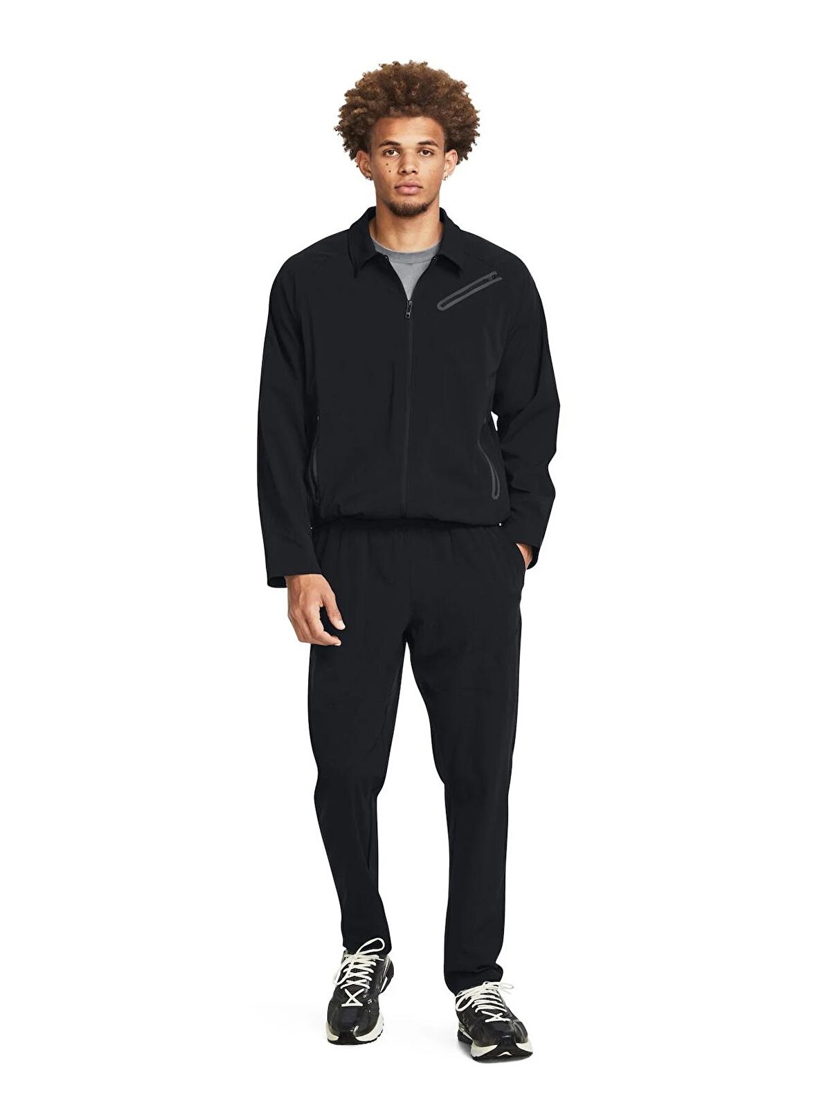 Under Armour 1383033-001 UA Unstoppable Vented T Siyah Erkek Dar Paça Lastikli Bel Bol Kesim Eşofman Altı