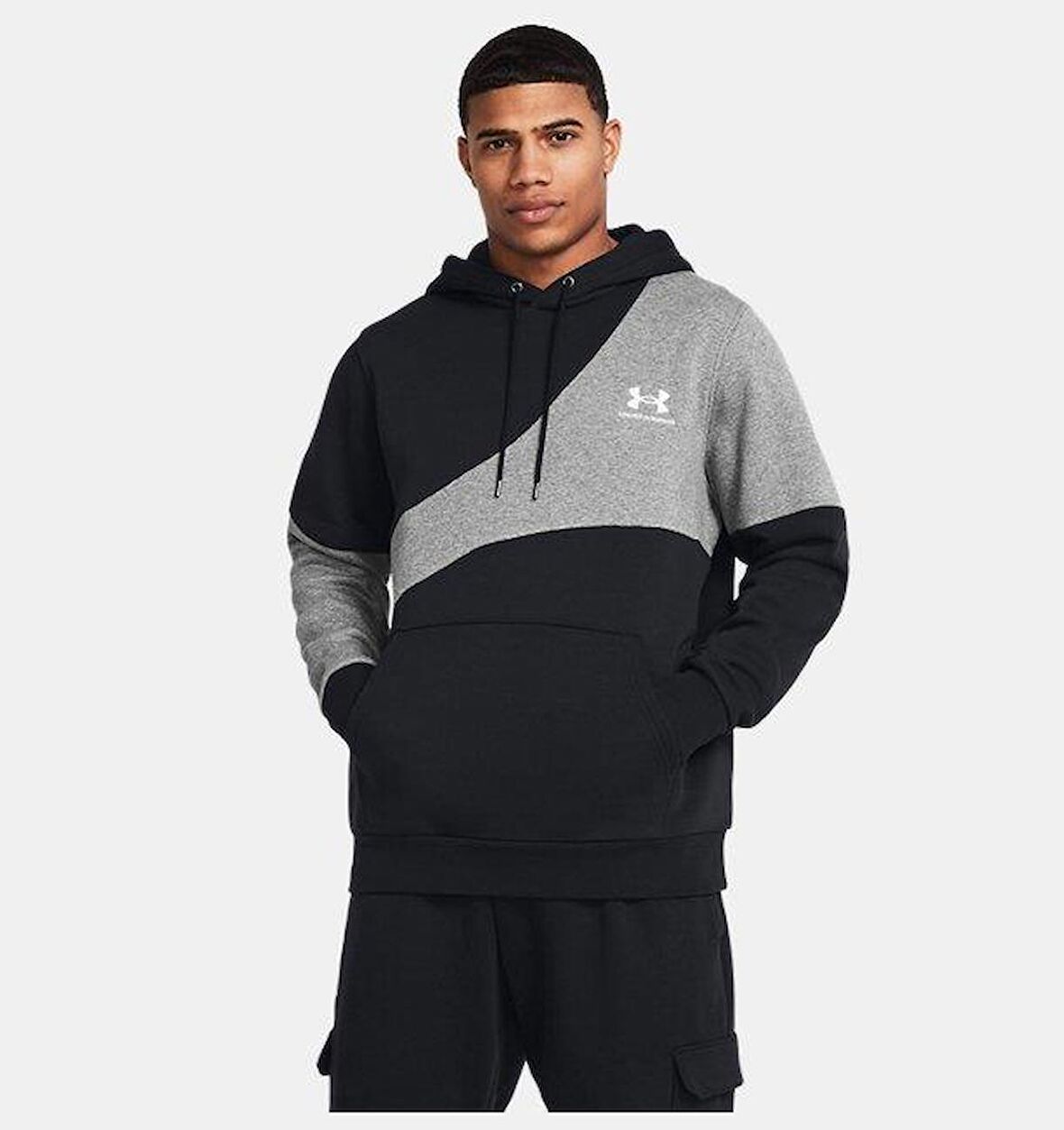 Under Armour UA Essential Flc Blocked HD Erkek Sweatshirt