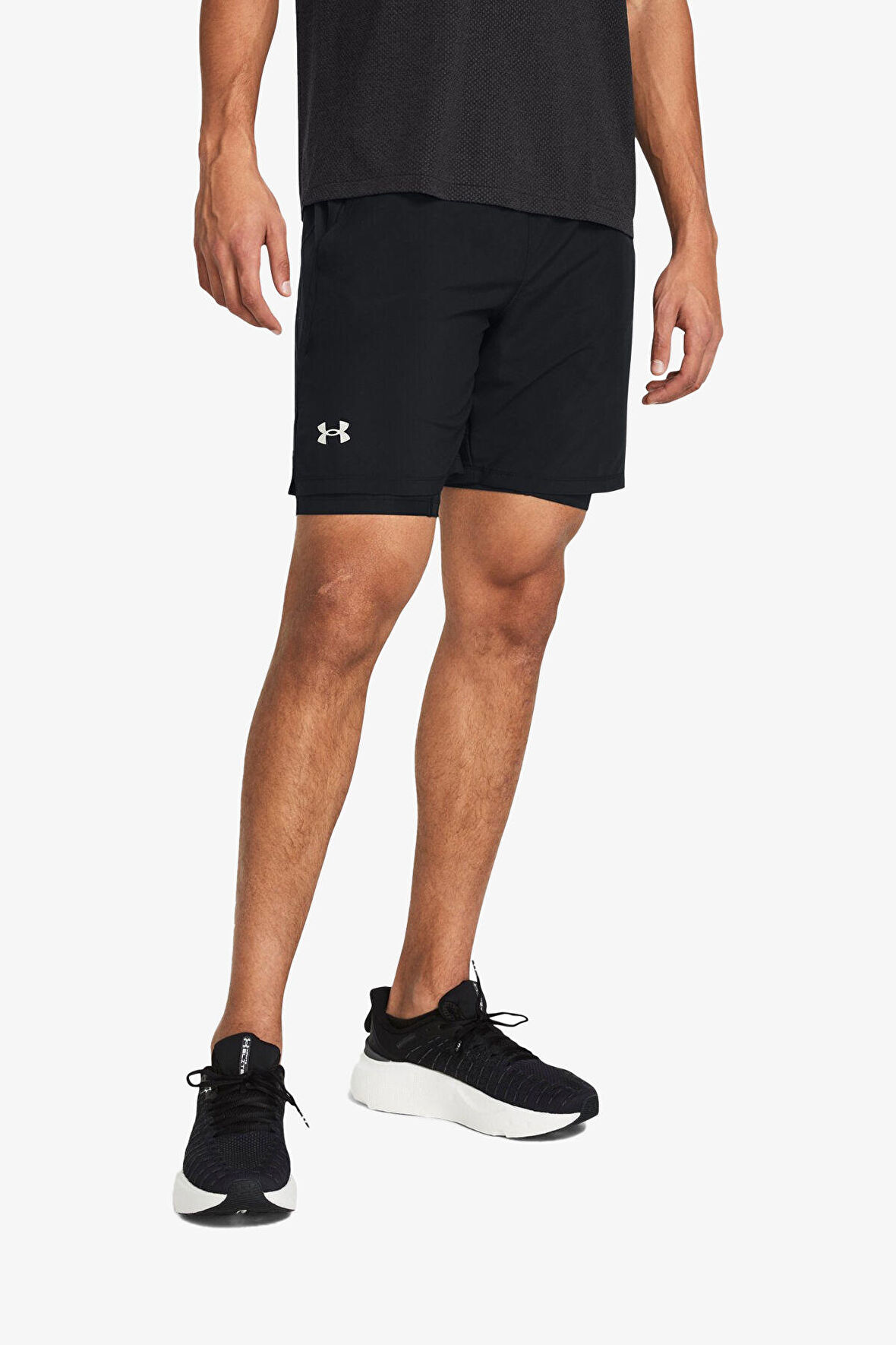 Under Armour Launch 7 2-In-1 S Erkek Siyah Şort 1382641-001