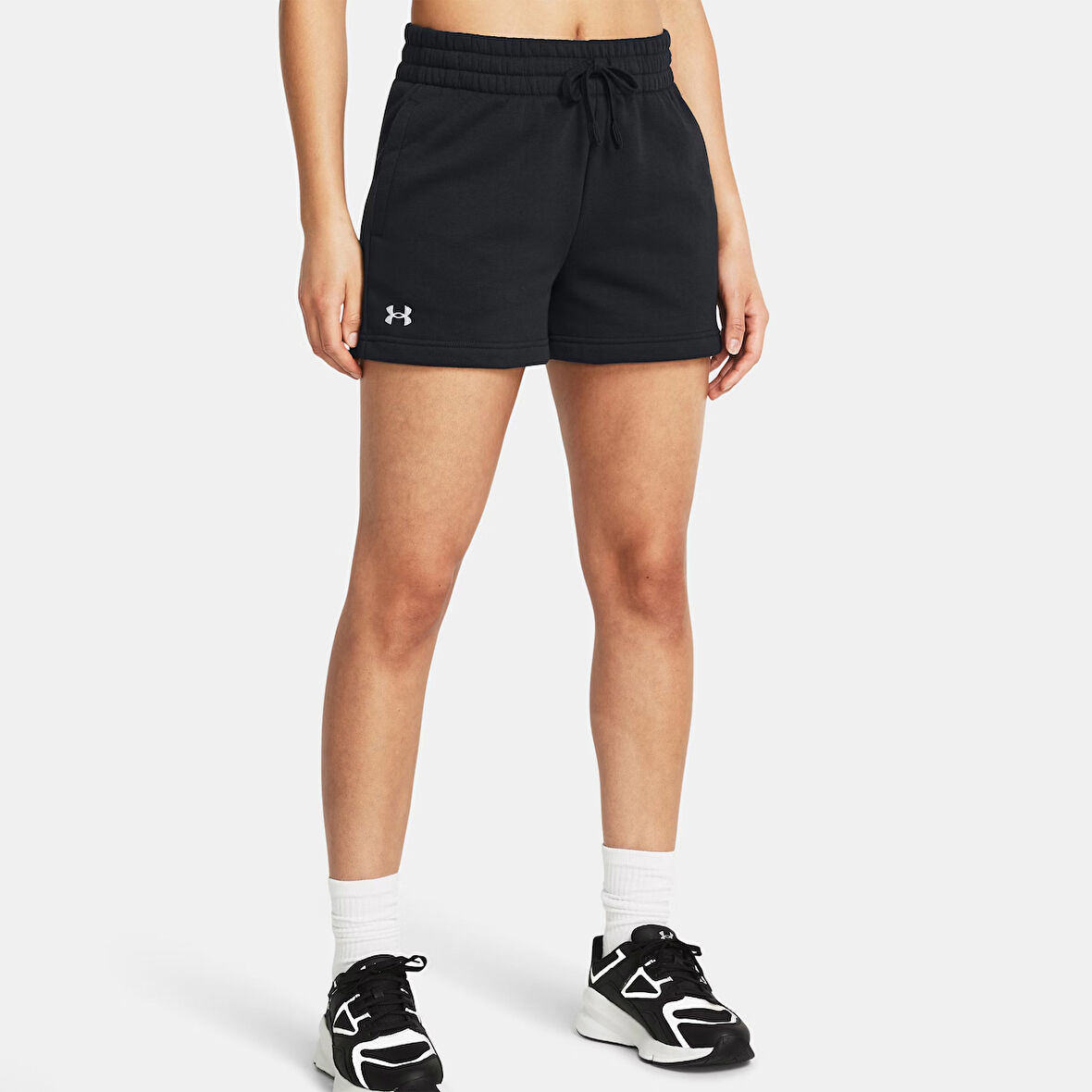 Under Armour Rival Fleece Kadın Siyah Antrenman Şortu