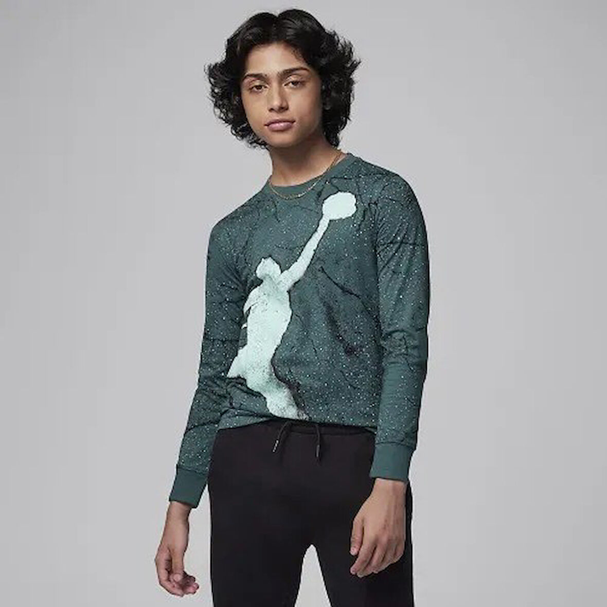 Jdb Jumpman Cement Ls Tee Erkek Jordan  Sweat