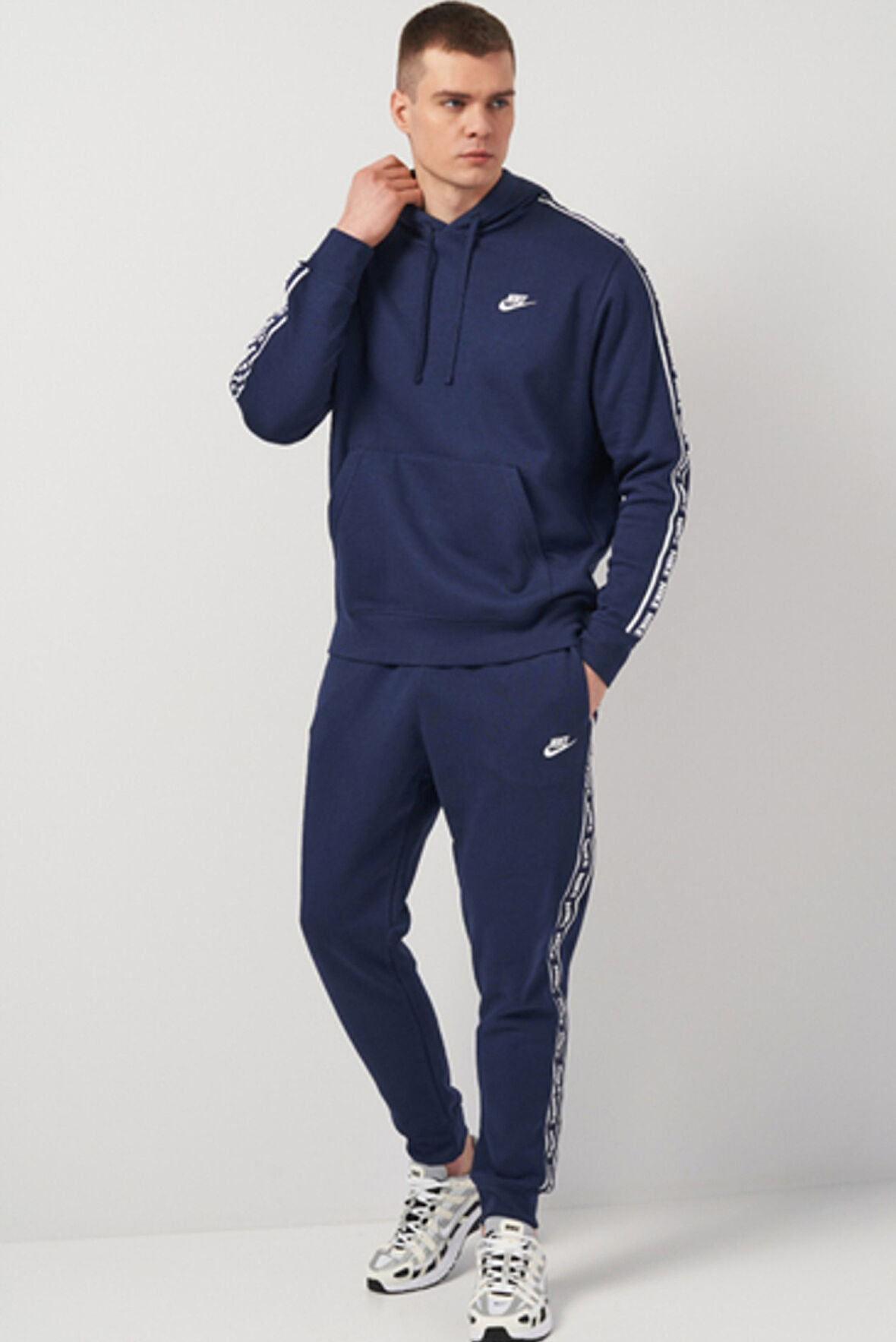 Nike Clup Fleece Gx Trk Suit Erkek Pamuklu Lacivert Eşofman Takımı 