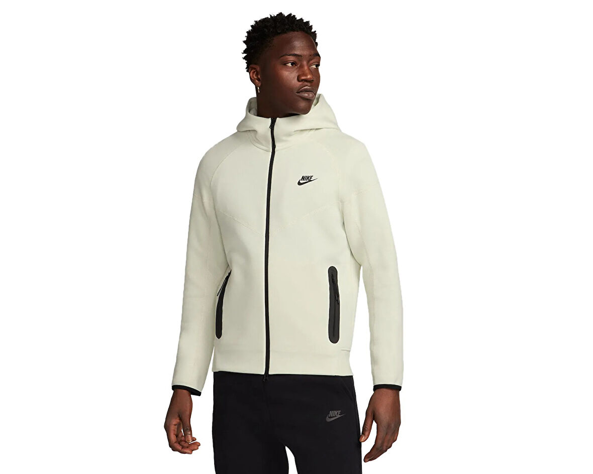 NİKE TECH FLEECE FULL ZIP WİNDRUNNER ERKEK KREM SWEATSHİRT-FB7921-020