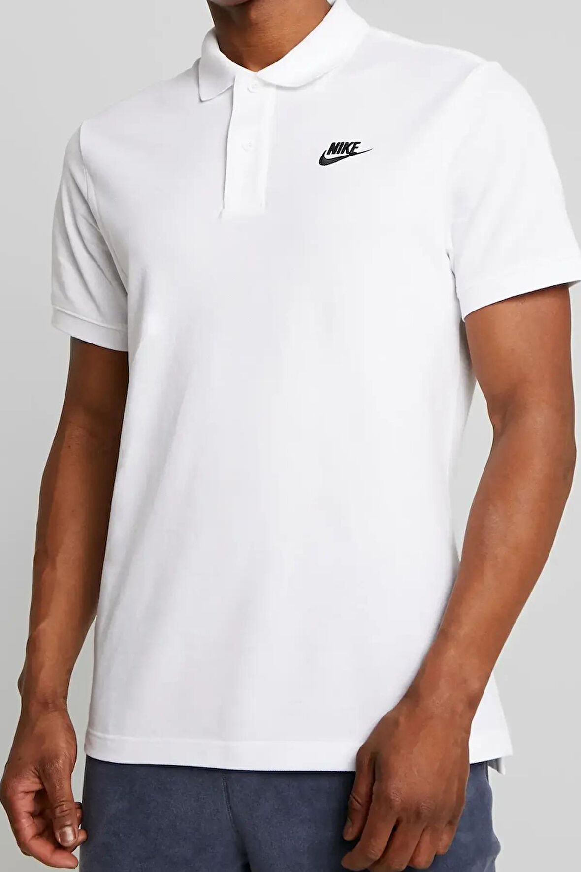 Nike Clup Ss Polo Pique Erkek Beyaz Polo Yaka Tişört ( BİR BEDEN KÜÇÜK ALINIZ )