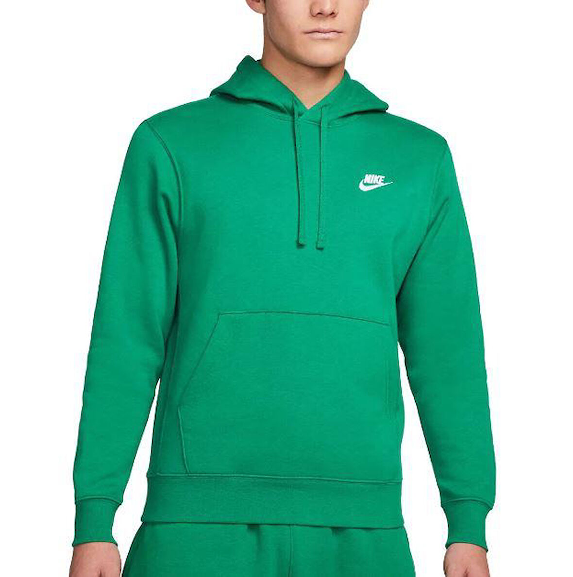 Nike Sportswear Club Fleece Erkek Yeşil Sweatshirt BV2654-365