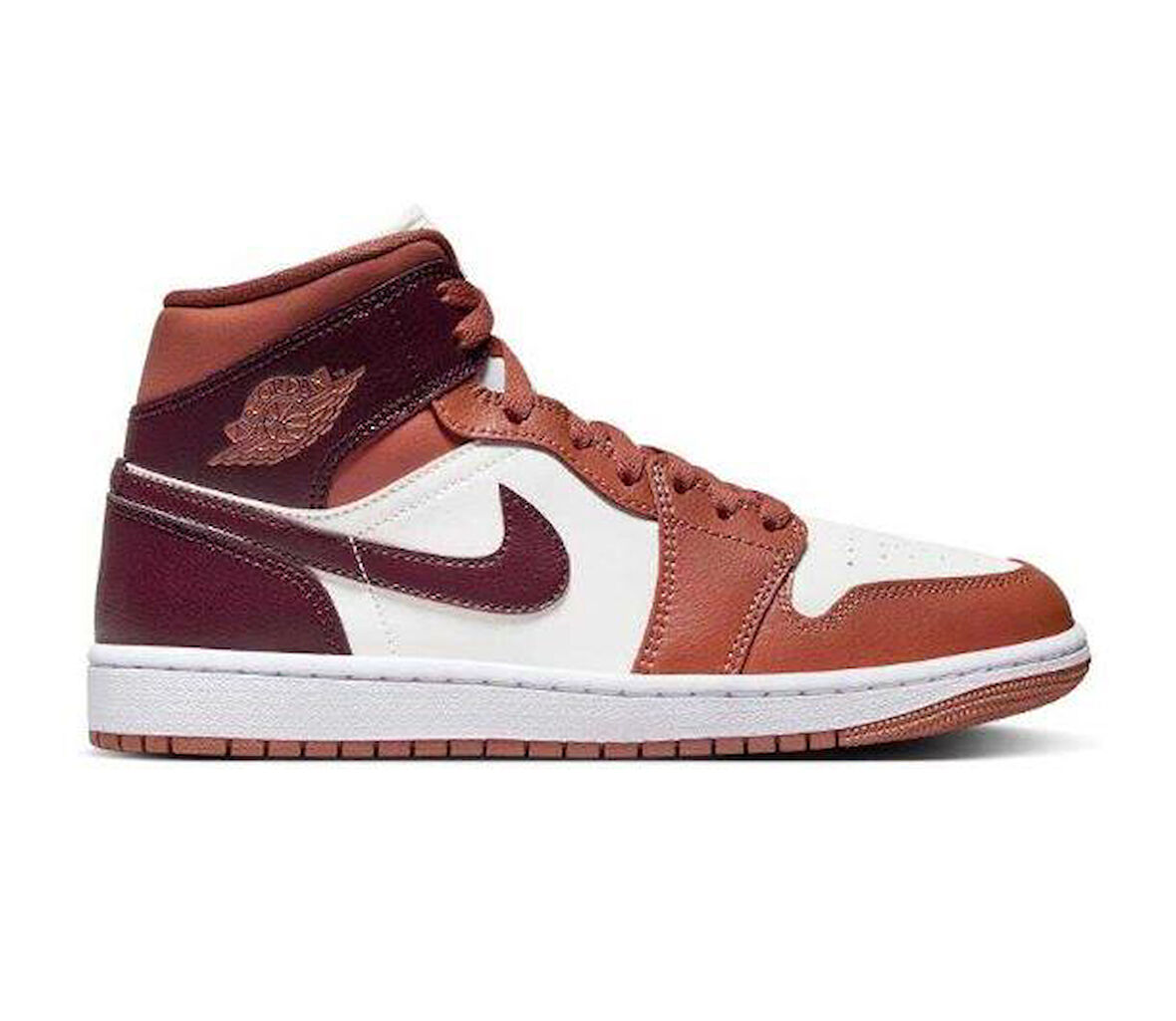 Air Jordan 1 Mıd Kahverengi Unısex Boğazlı Sneaker Ayakkabı BQ6472-200