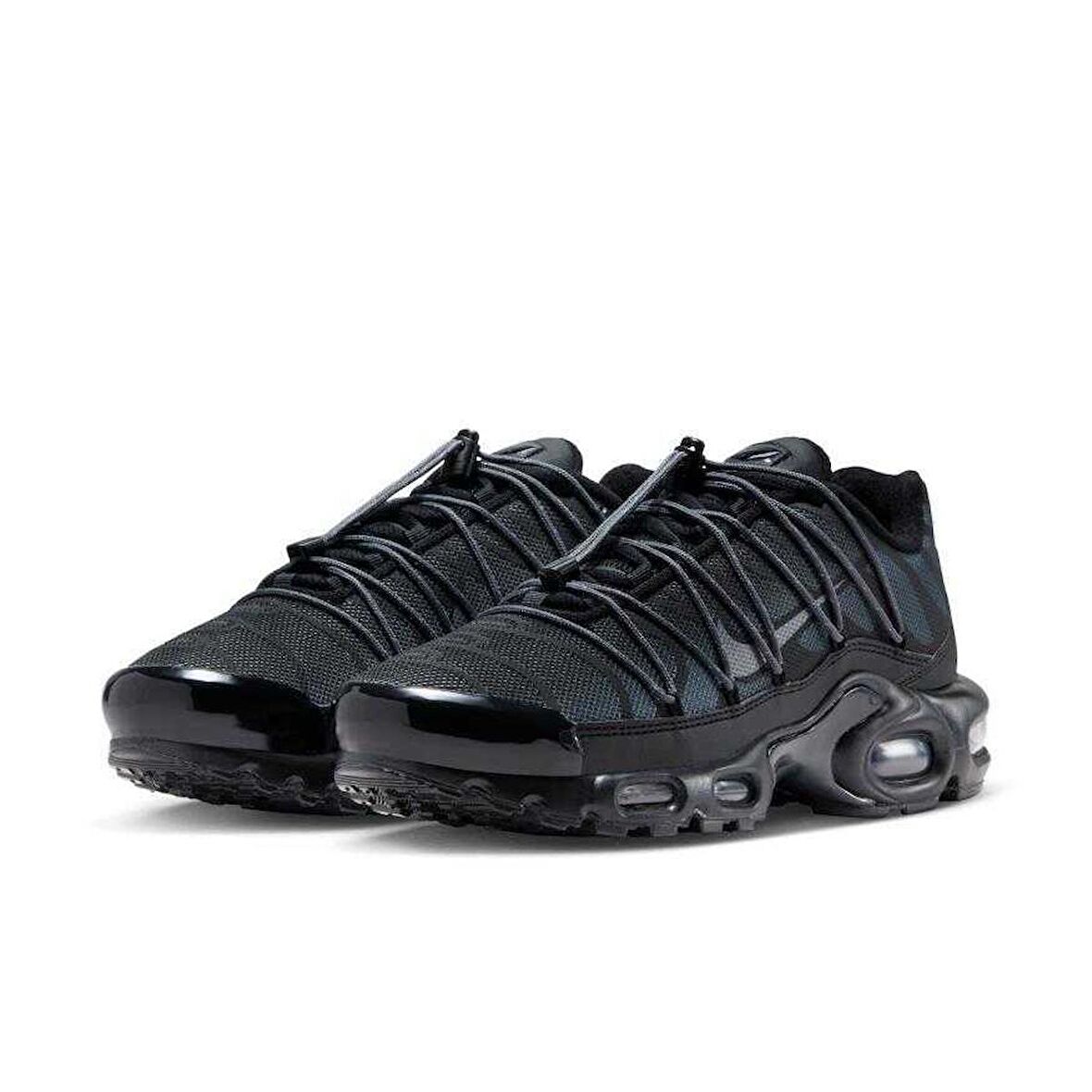 Nike Air Max Plus Surfaces With Toggle Laces and in "Black/Metallic Silver" FZ2770-001