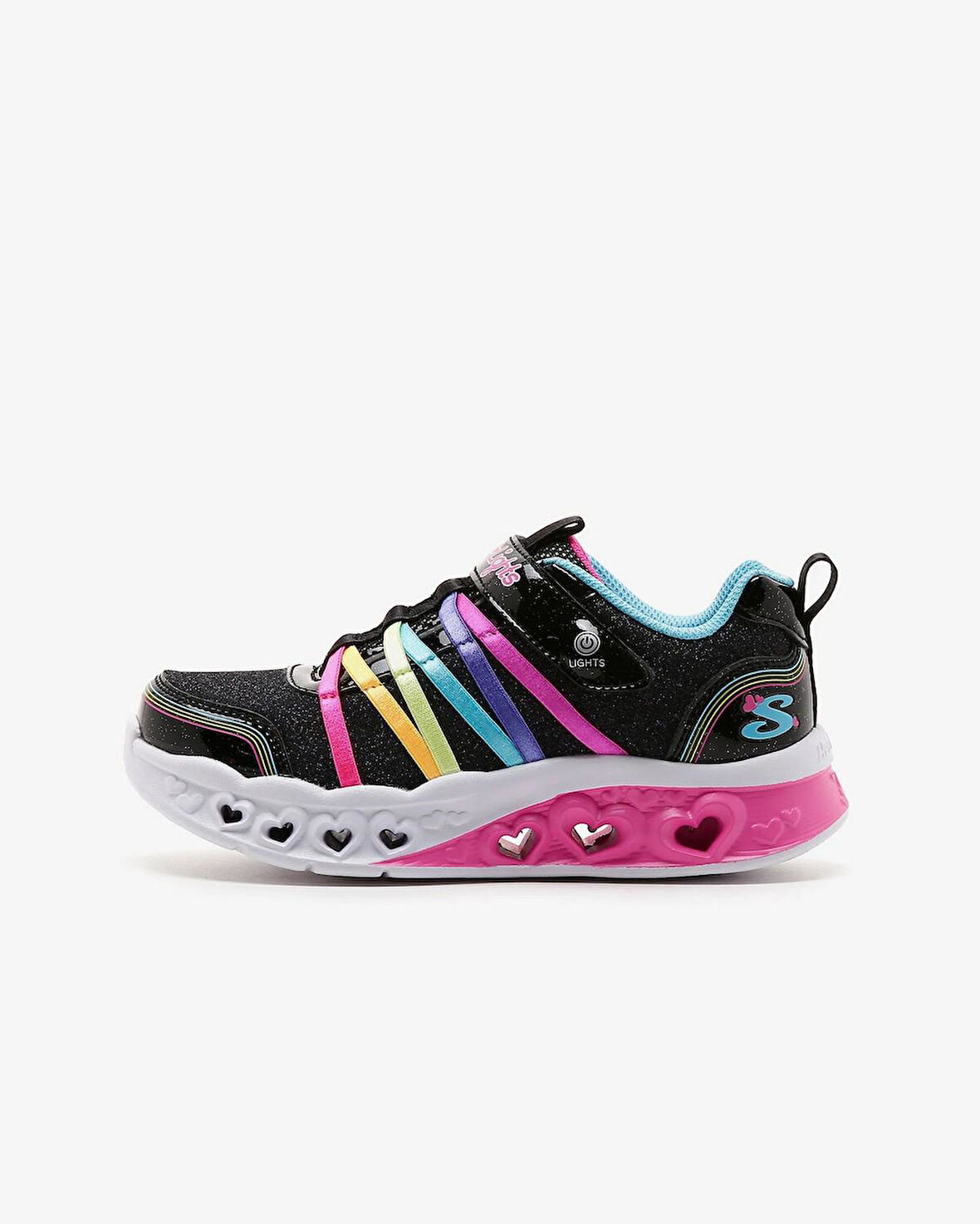 Skechers 303252L BKMT Flutter Heart Lights - Rainbow Bestie Kız Çocuk Spor Ayakkabı