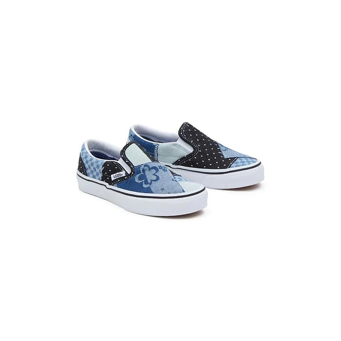 Vans Uy Classic Slip-On Patchwork Çocuk Lacivert Sneaker