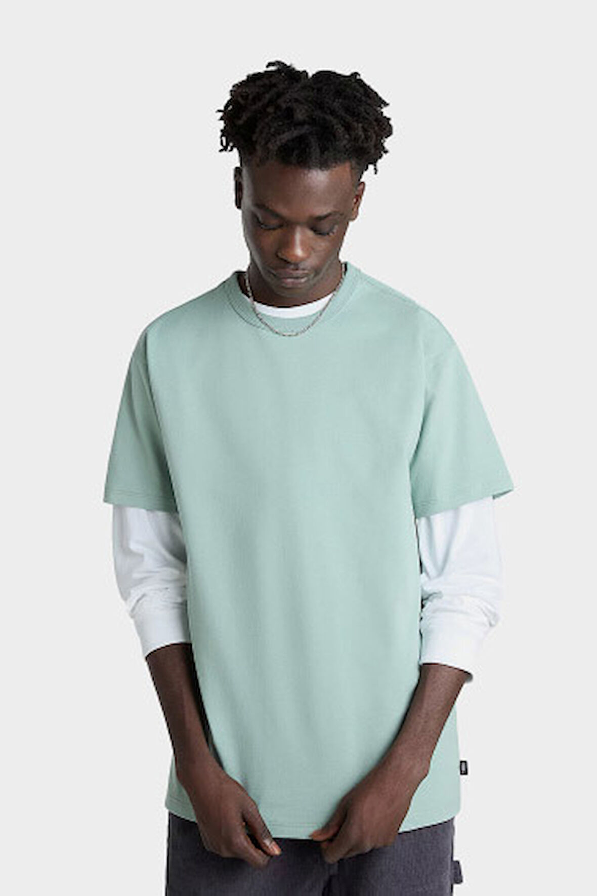 Erkek T-Shirt - Yeşil | L