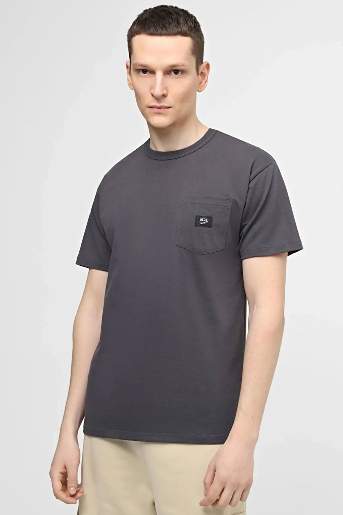  Erkek OFF THE WALL II POCKET SS T-Shirt - Antrasit | S