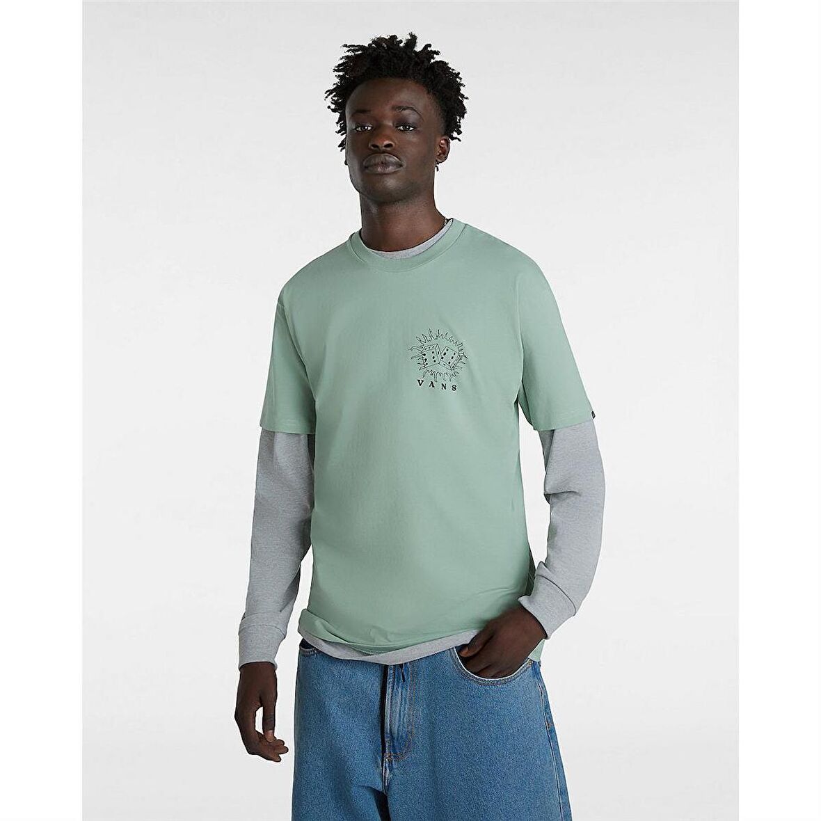 Vans Expand Vısıons Ss Tee Iceberg Green Erkek T-Shirt