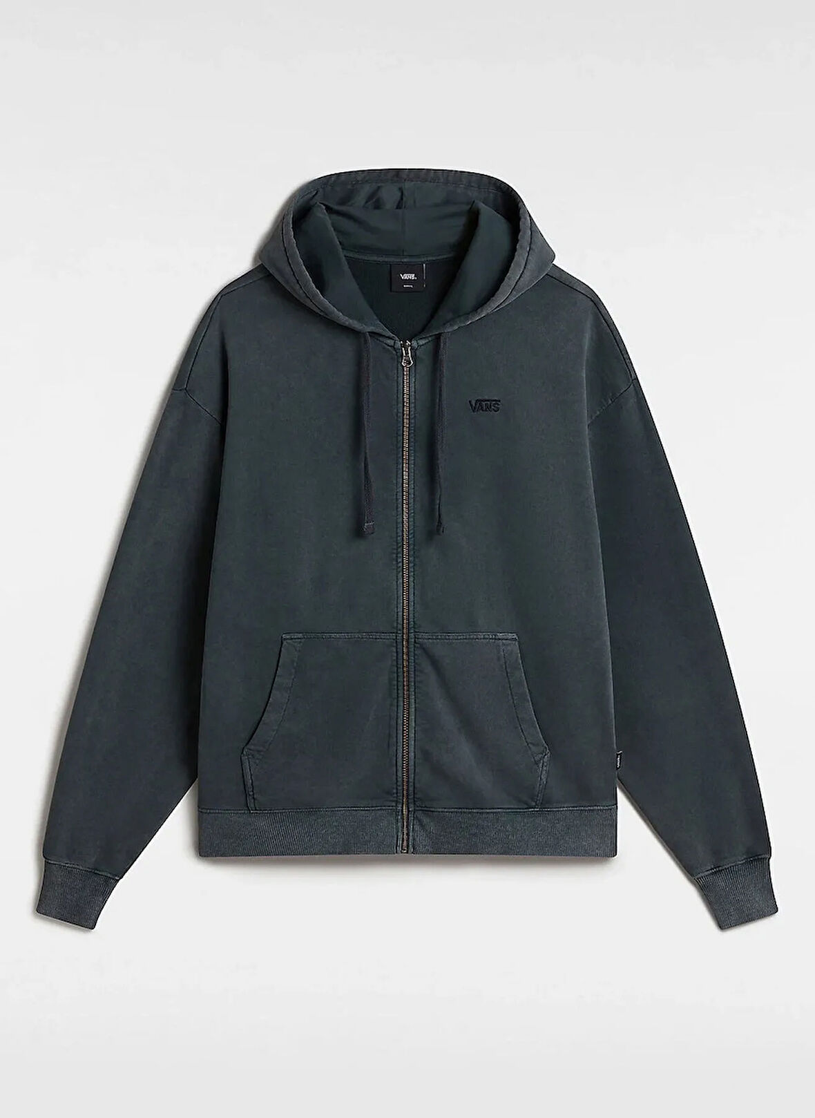 Vans VN000GGBBLK1-EVERYDAY OS ZIP HOODIE Siyah Kapüşon Yaka Normal Düz Kadın Sweatshırt