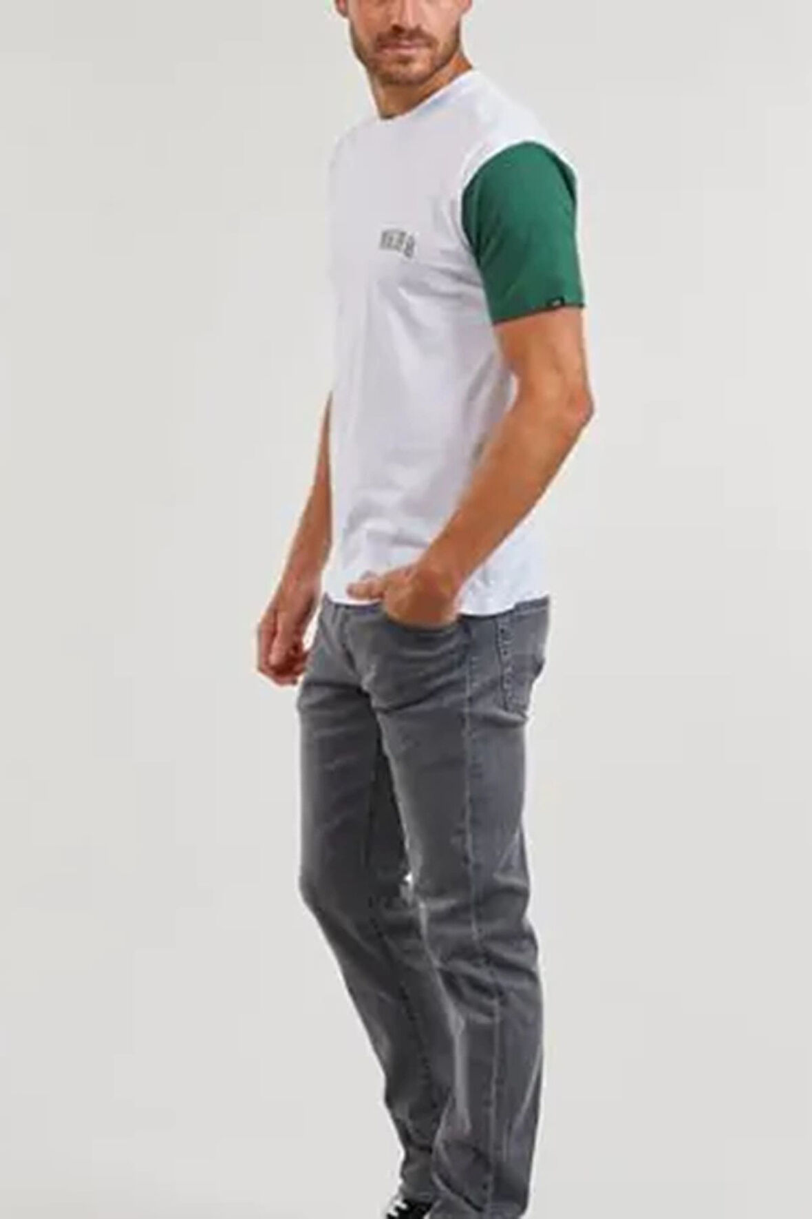 Erkek Vans Colorblock Versity SS T-Shirt - Beyaz | XS