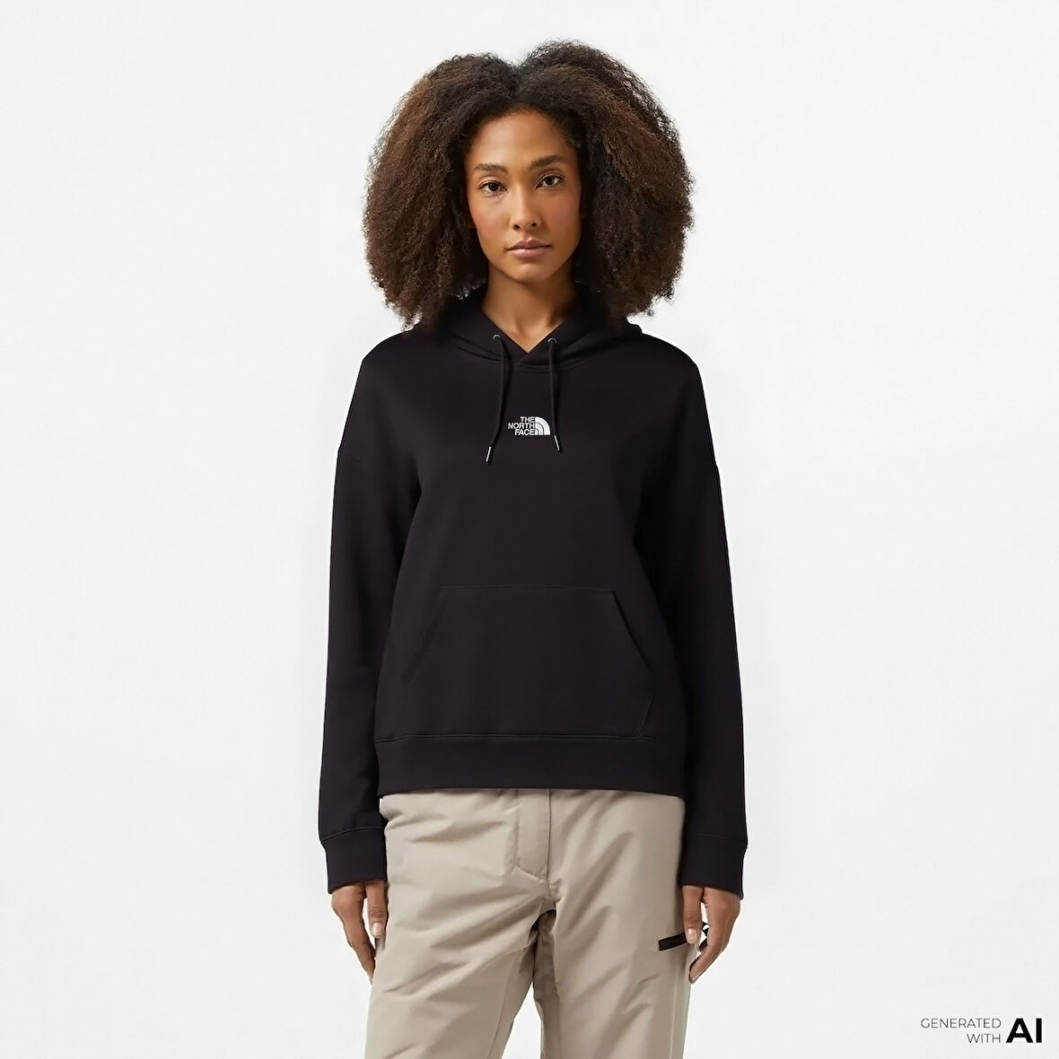 The North Face Essentials Oversize Kadın Siyah Günlük Sweatshirt