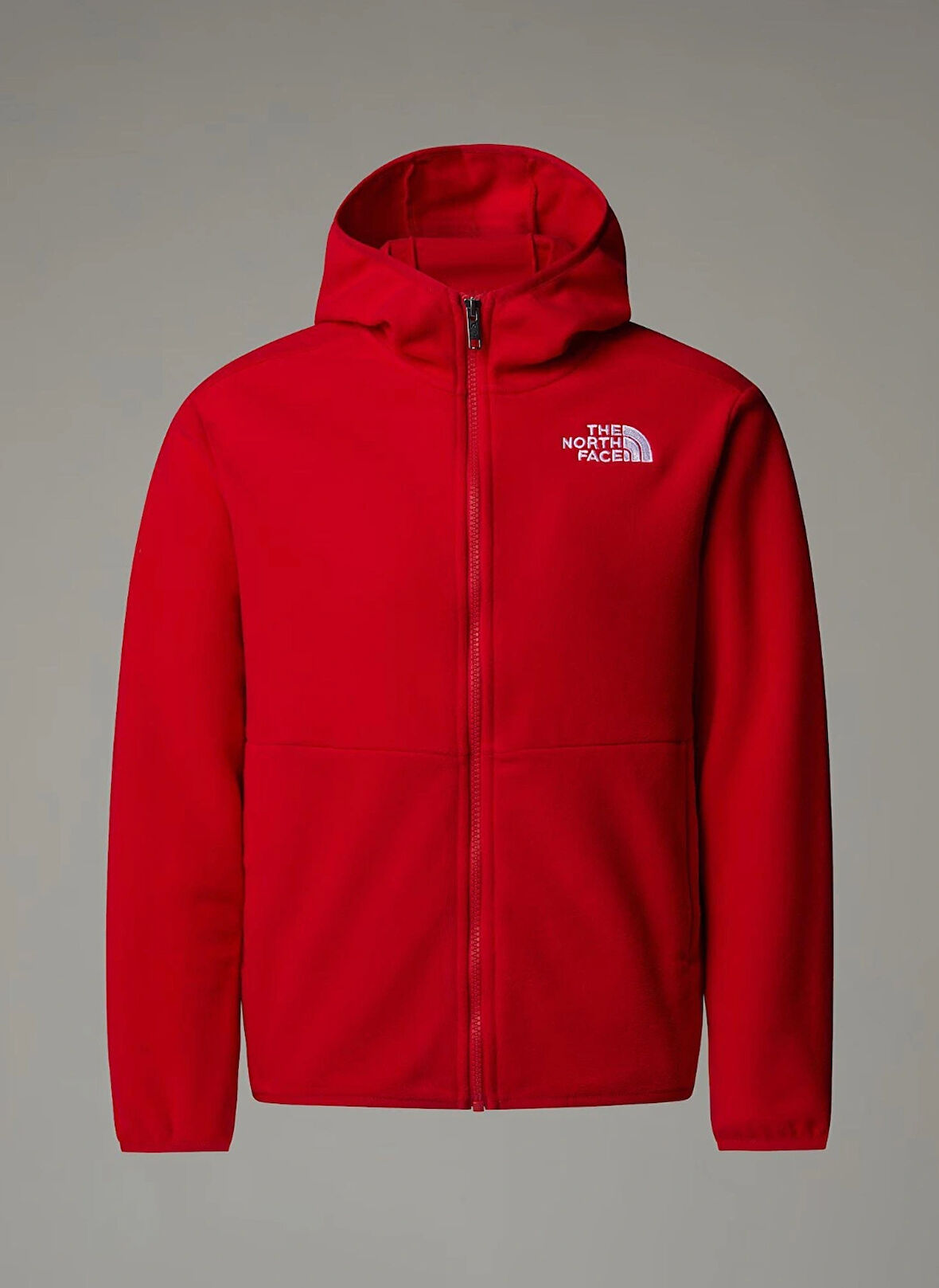 The North Face Düz Erkek Kırmızı Sweatshırt NF0A8AZK6821-TEEN GLACIER F/Z H