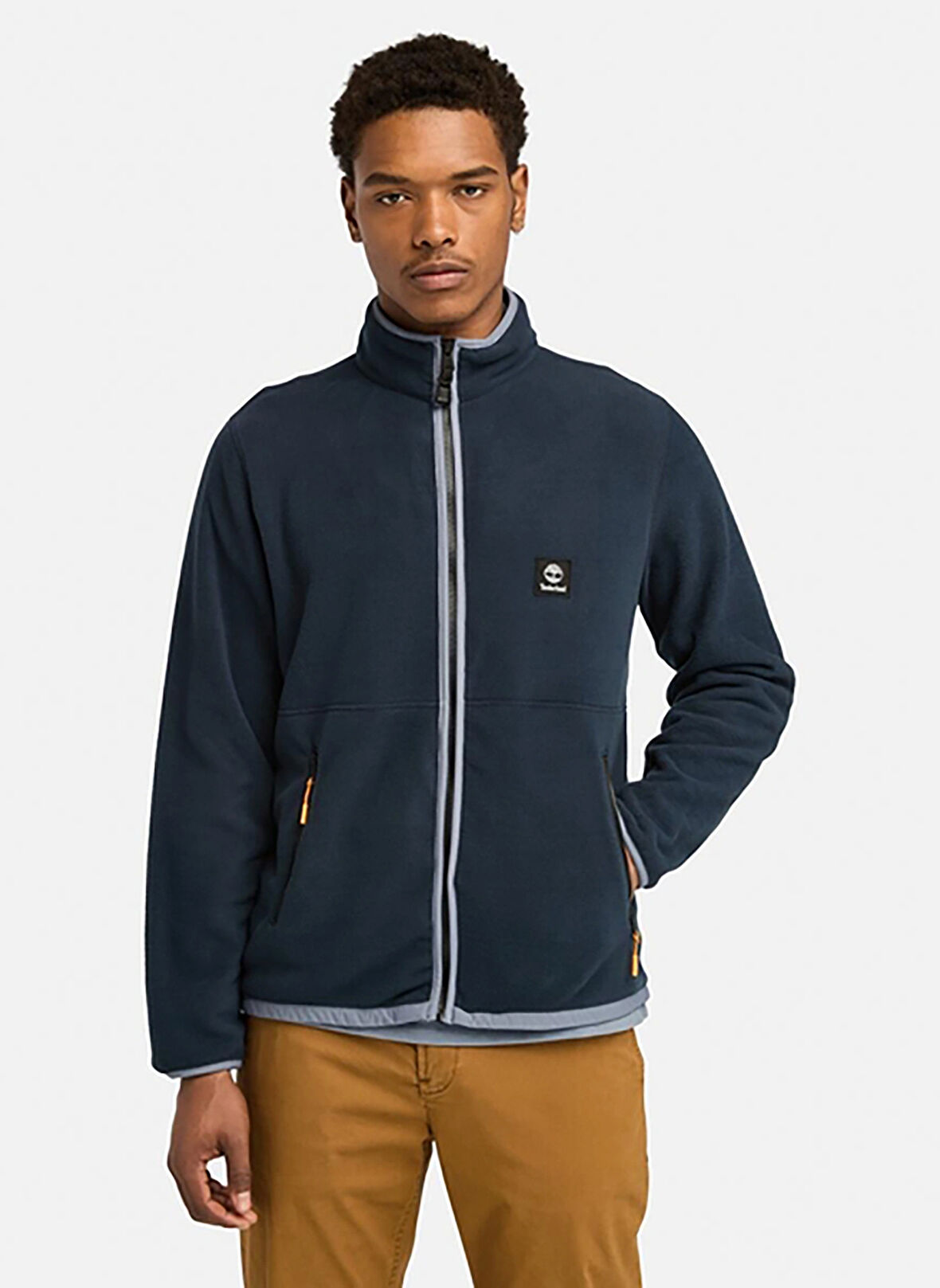 Timberland Düz Mavi Erkek Polar Sweatshırt TB0A62EY4331_Full Zip Polar Fleece