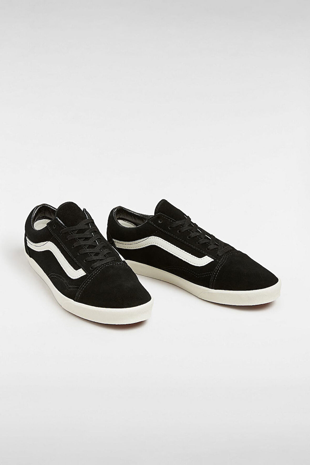  Unisex Yan Şeritli Old Skool Lowpro Sneaker - Siyah/Beyaz | 43