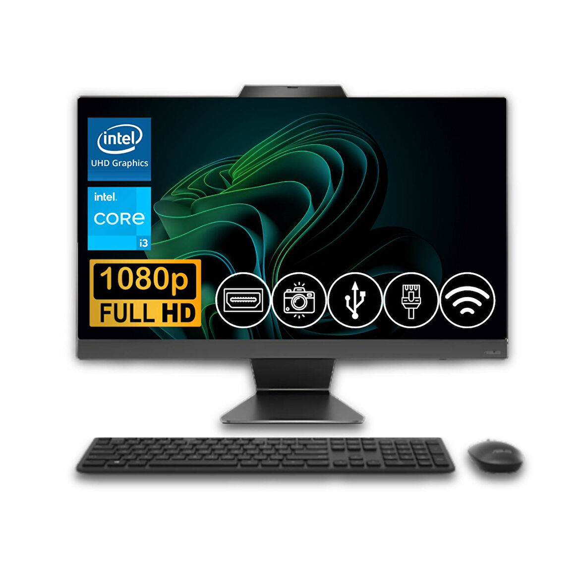 Asus A3402WVAK-I38256B0D i3-1315U 8GB DDR5 256GB SSD 23.8" Free Dos AIO Masaüstü Bilgisayar