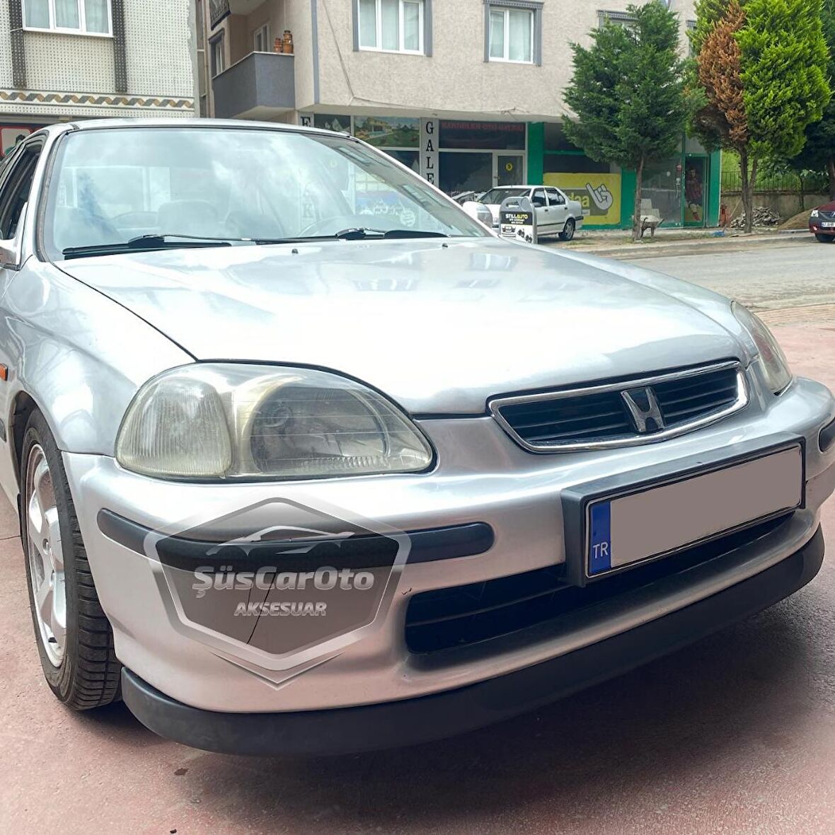 Honda Civic İES EK 1996-2000 Uyumlu Üniversal Astra H lip Esnek Ön Lip 2 Parça Tampon Altı Dil Karlık Ön Ek