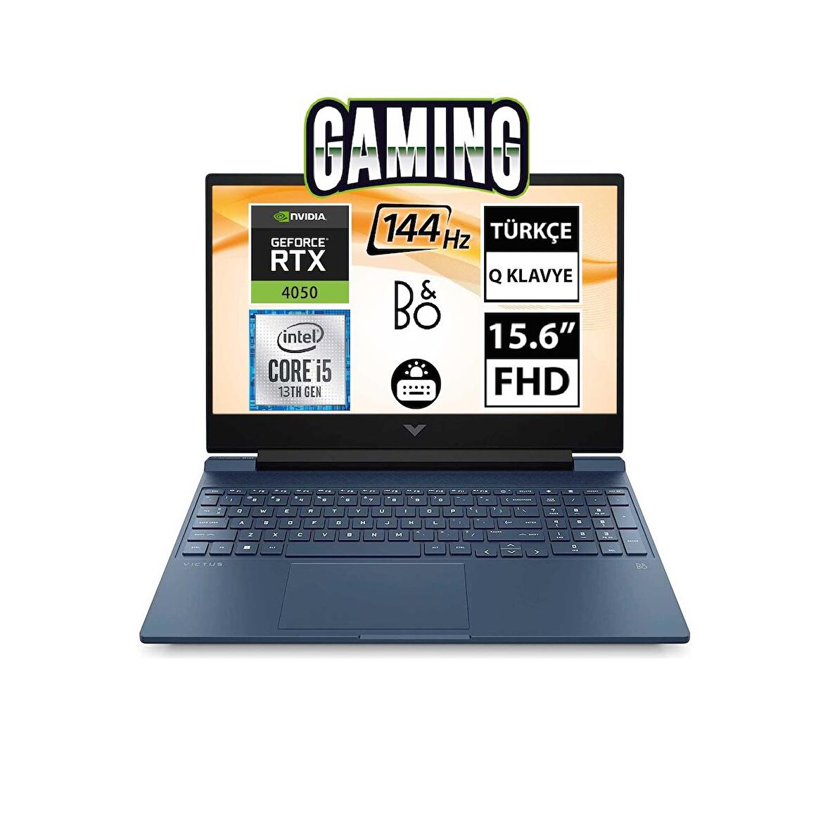 HP Victus 15-FA1033NT 7N9V2EA i5-13500H 16GB 512SSD RTX4050 15.6" FullHD FreeDOS Taşınabilir Bilgisayar