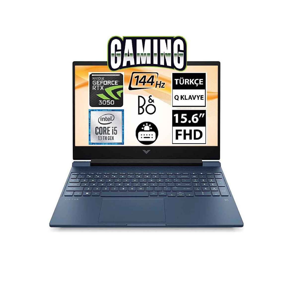 HP Victus 15-FA1039NT 7P8L0EA i5-13500H 8GB 512SSD RTX3050 15.6" FullHD FreeDOS Taşınabilir Bilgisayar
