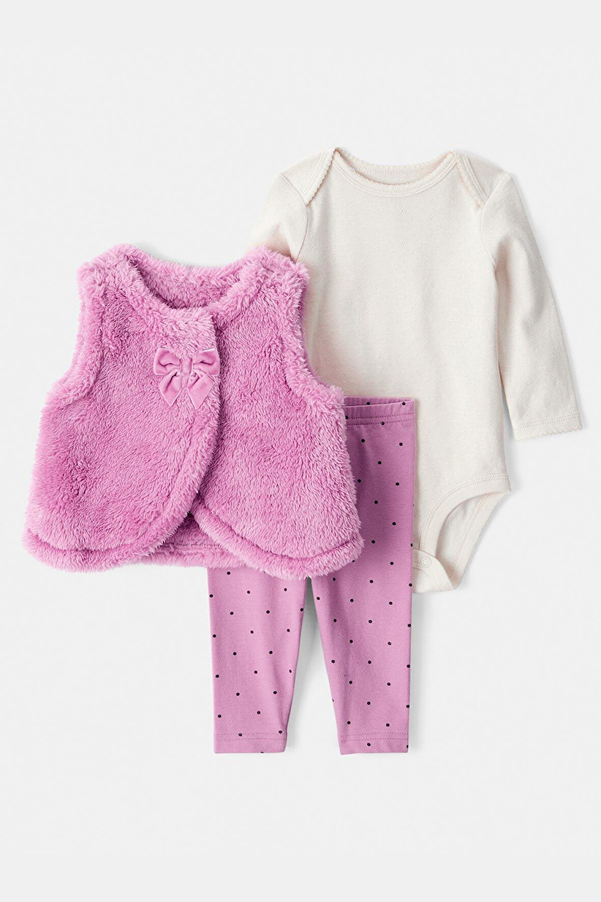 Kız Bebek Yelekli Set CTR-1T751610