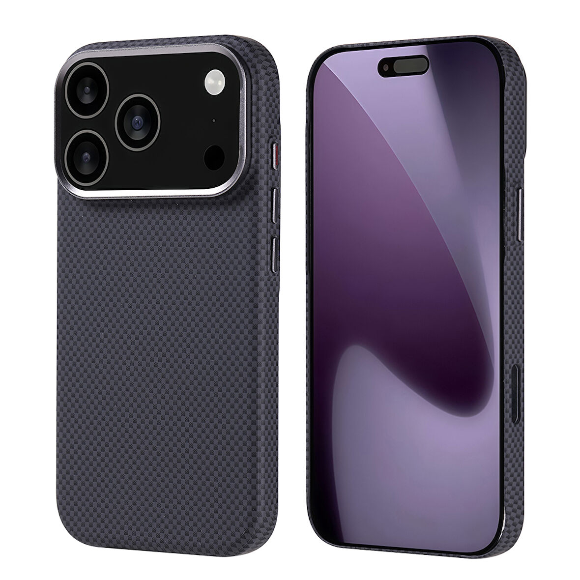 Gpack iPhone 17 Pro uyumlu Kılıf Nekst Karbon Fiber Görünümlü M-Safe Şarj Özellikli