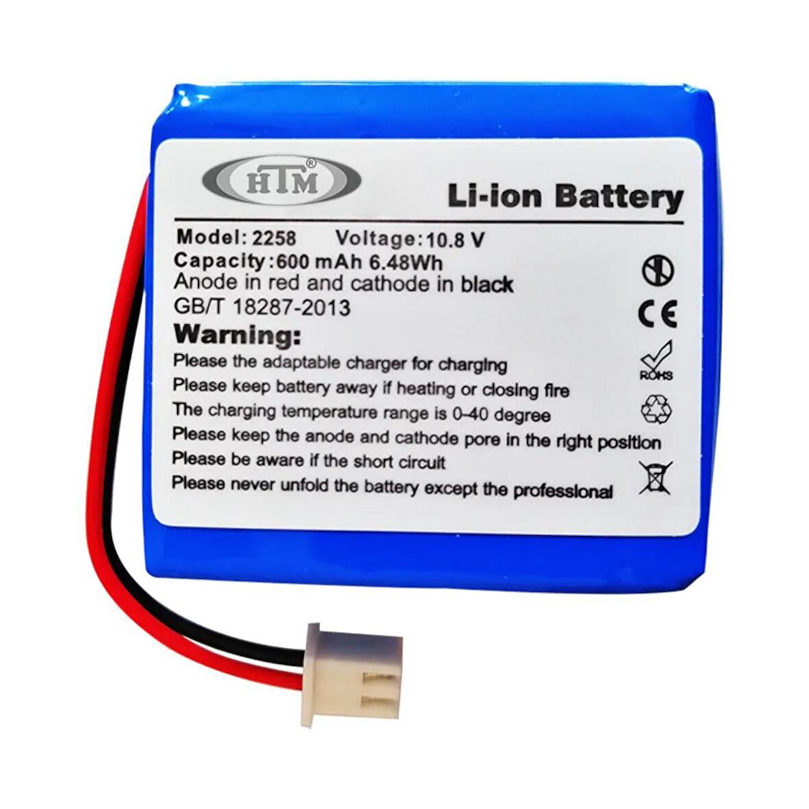 HTM  RC2258 | Para Kontrol Makineleri İçin Şarj Edilebilir Batarya (600 mAh / 10.8 V)