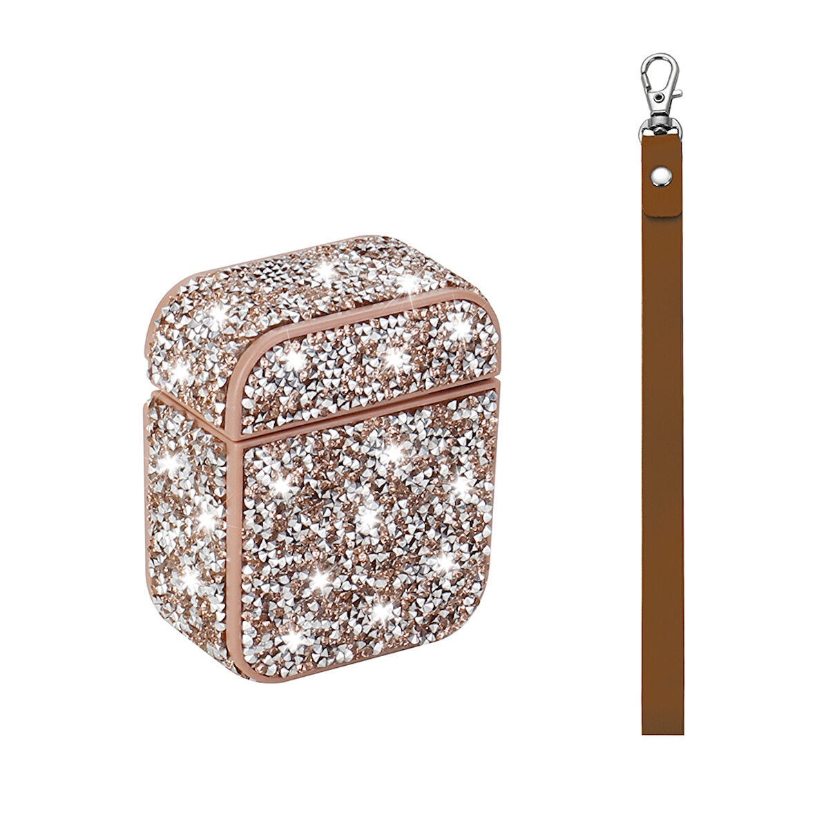 Gpack Airpods uyumlu Kulaklık Kılıfı Bilek Askı Aparatlı Simli Airbag 45