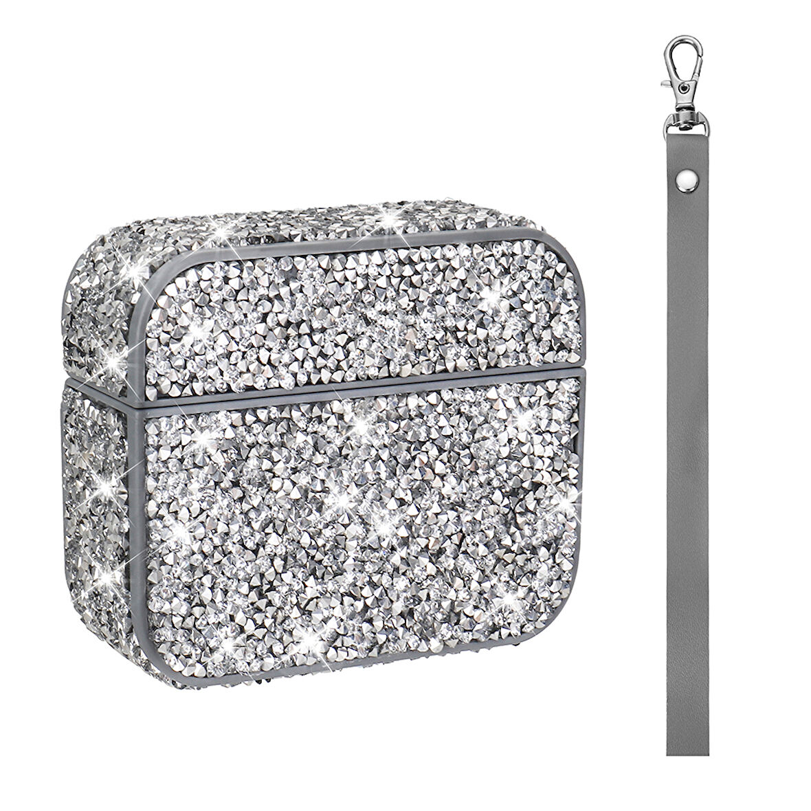 Gpack Airpods 3. Nesil uyumlu Kulaklık Kılıfı Bilek Askı Aparatlı Simli Airbag 45