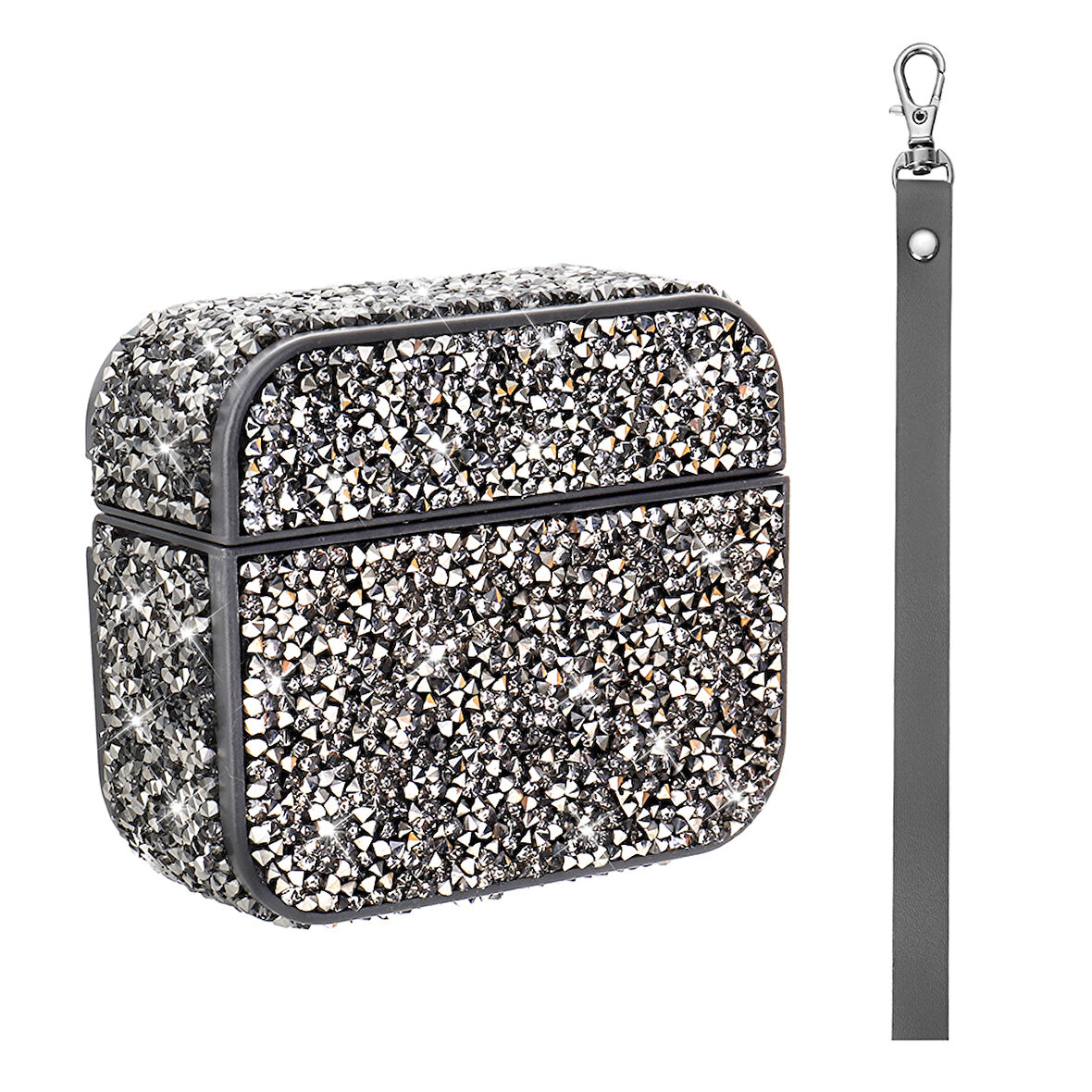 Gpack Airpods Pro uyumlu Kulaklık Kılıfı Bilek Askı Aparatlı Simli Airbag 45