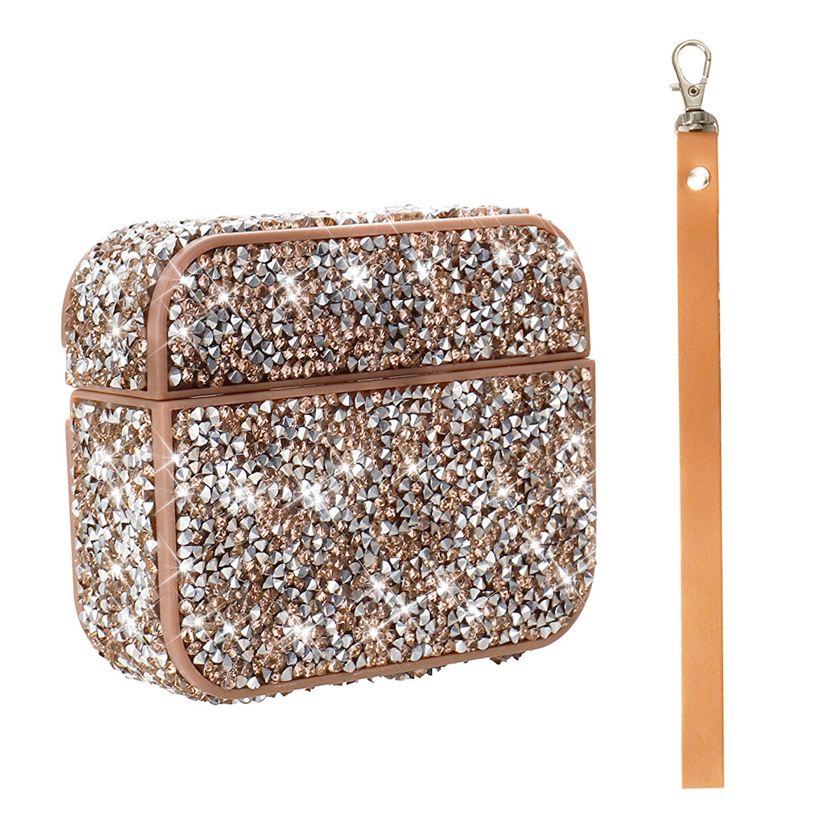 Gpack Airpods Pro 2 uyumlu Kulaklık Kılıfı Bilek Askı Aparatlı Simli Airbag 45