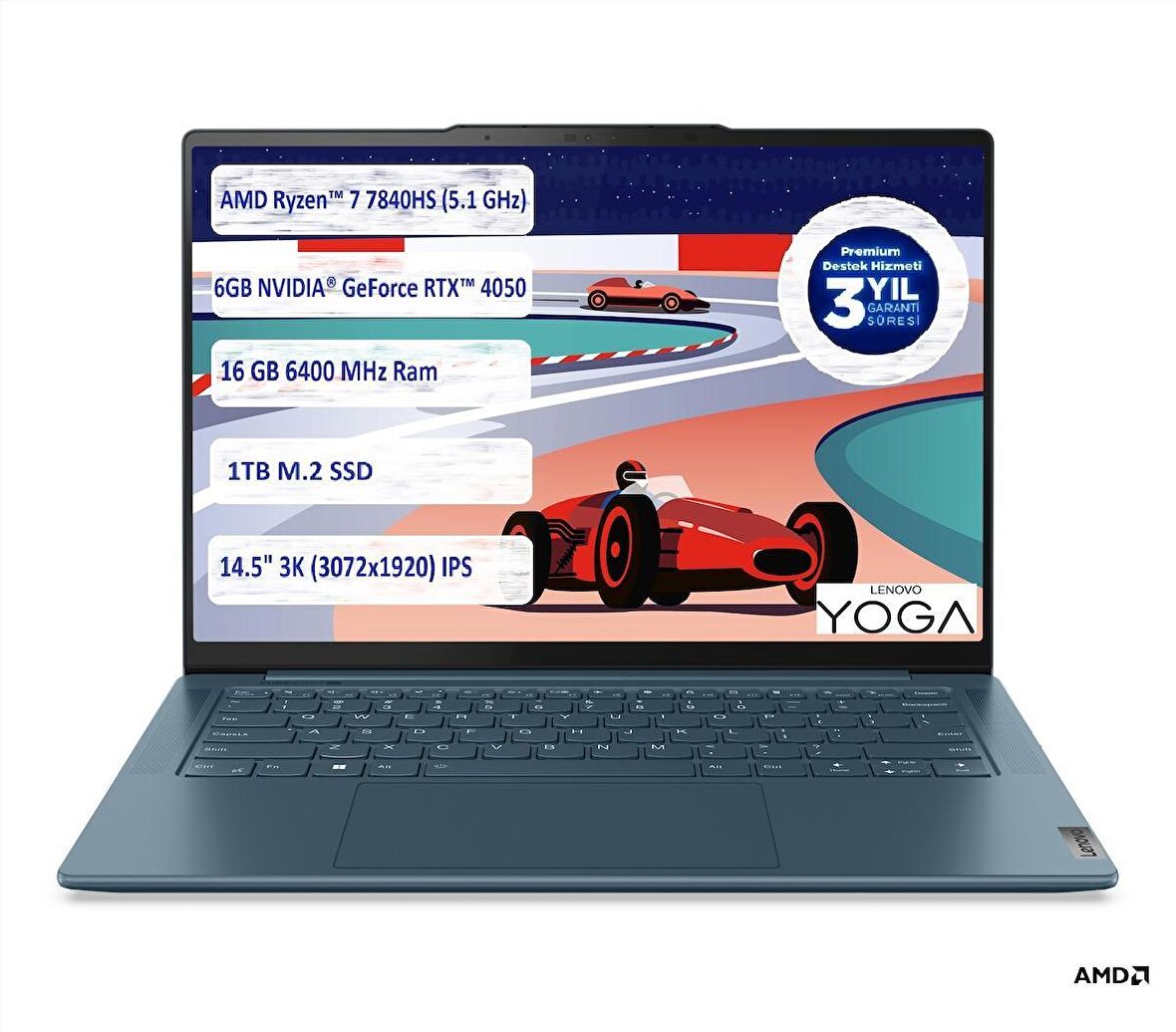 LENOVO YOGA PRO 7 14APH8 RYZEN 7 7840HS  16GB 1 TB SSD 14.5" 3K FREEDOS 82Y8000BTX