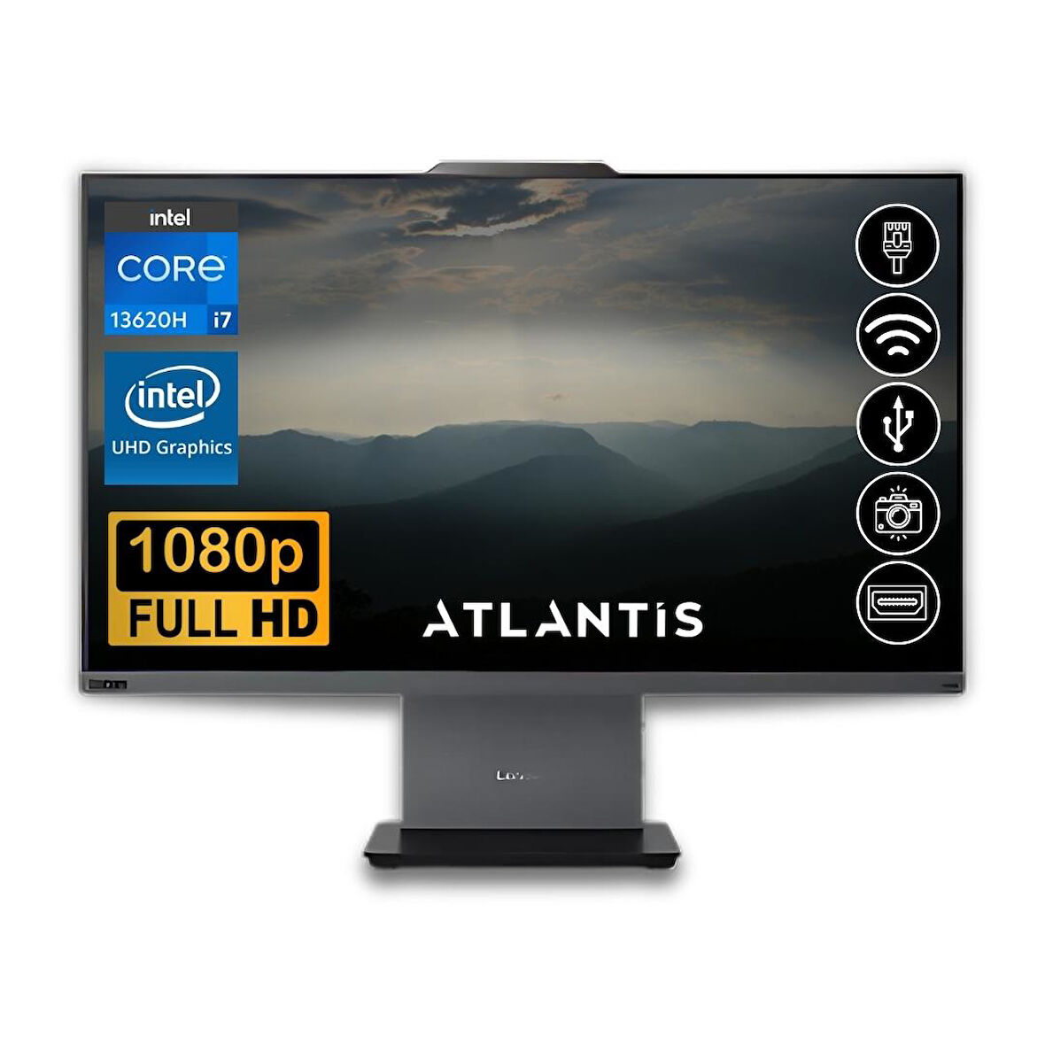 Lenovo ThinkCentre Neo 50A 24 Gen 5 i7-13620H 64GB  512GB M.2 SSD 12SC000KTR ATL15 23.8" Fdos All In One Bilgisayar