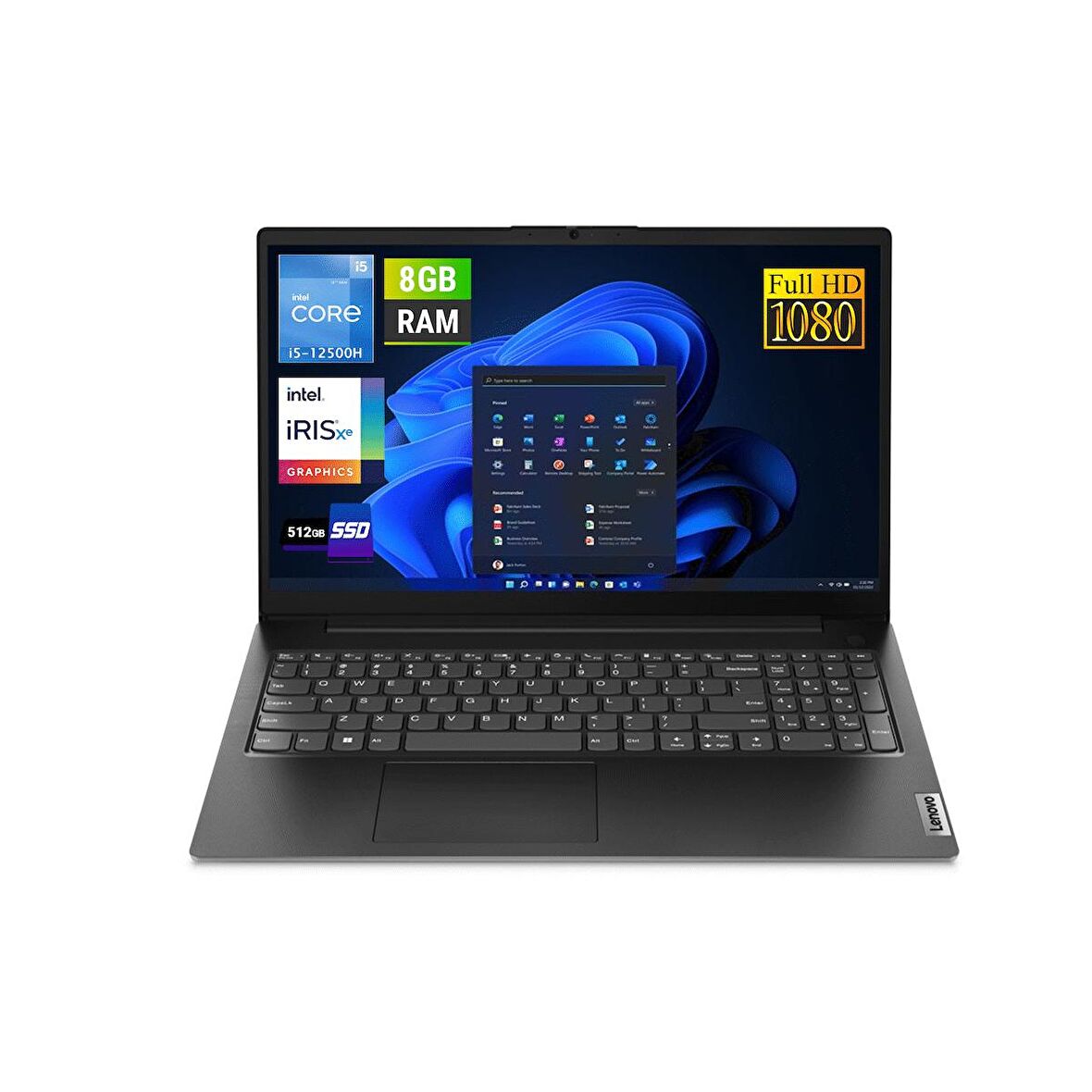 Lenovo V15 G4 IAH Intel Core i5 12500H 8GB 512GB SSD 15.6'' FHD Freedos Taşınabilir Bilgisayar 83FS001HTR