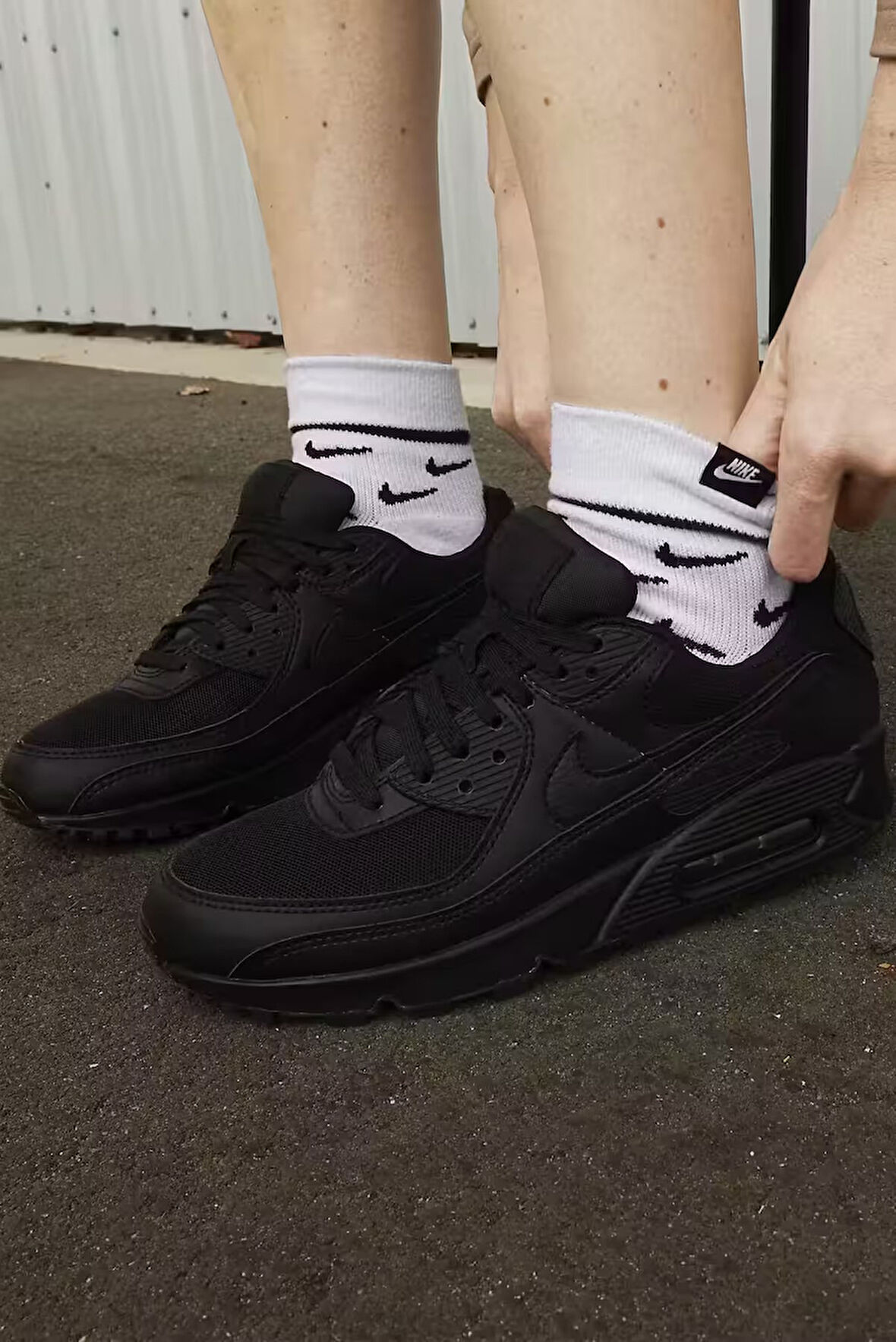 Nike Air Max 90 Ltr Unisex Leather Siyah Deri Spor Ayakkabı 