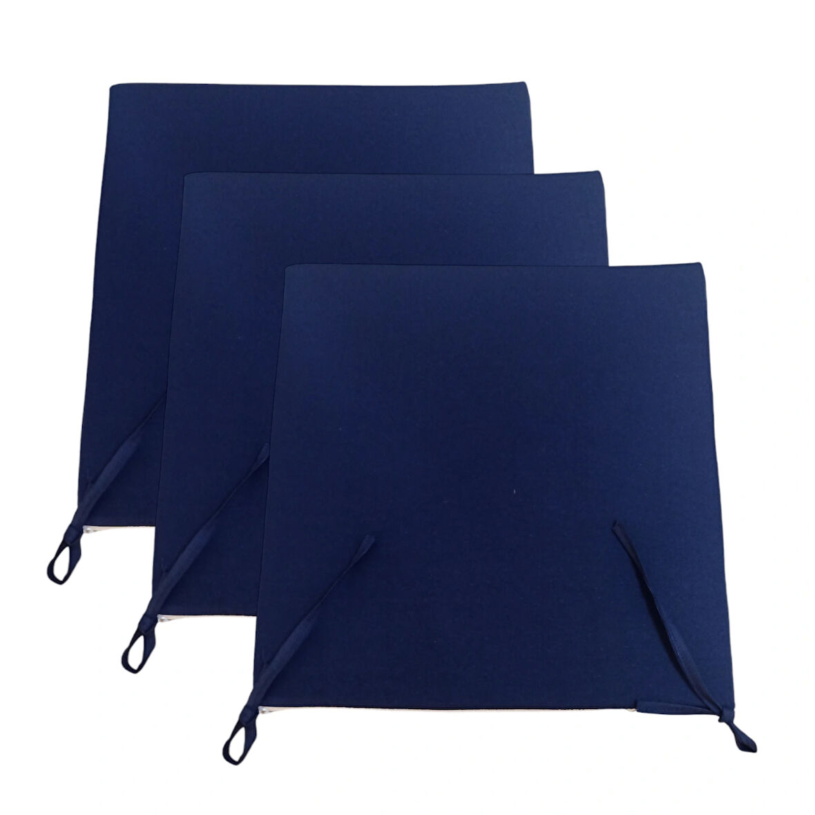 3'lü sünger*fermuarlı*yıkanabilir*sandalye minderi 