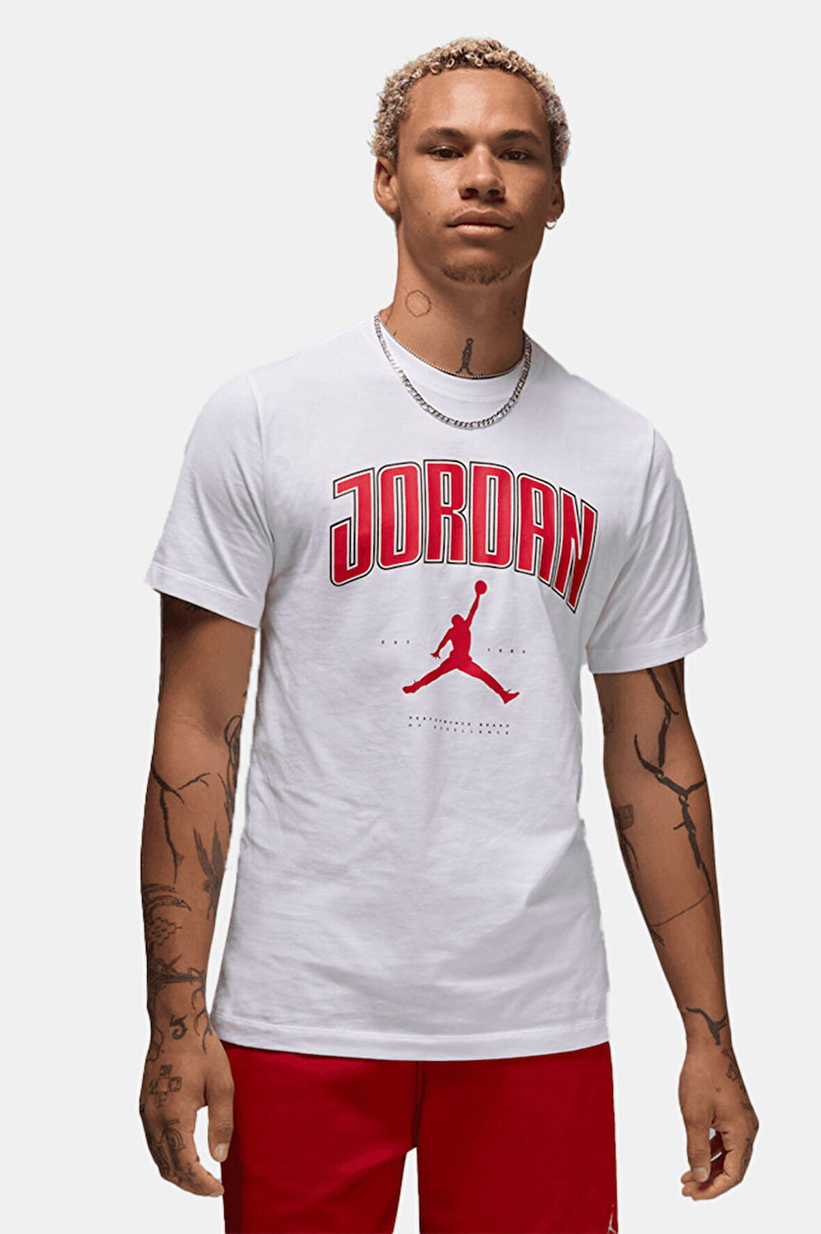 Nike Jordan City 88 SS Crew Beyaz Pamuklu Erkek Tişört