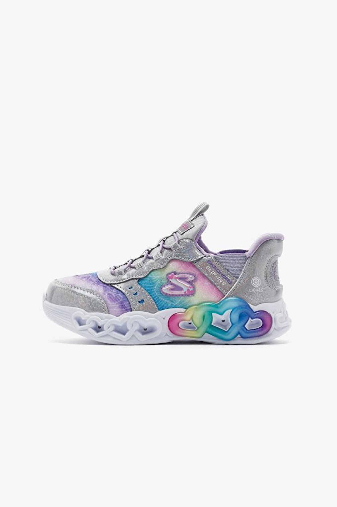 Skechers Skechers Slip-ins: Infinite Heart Lights 303755L-SMLT Mor Çocuk Spor Ayakkabı