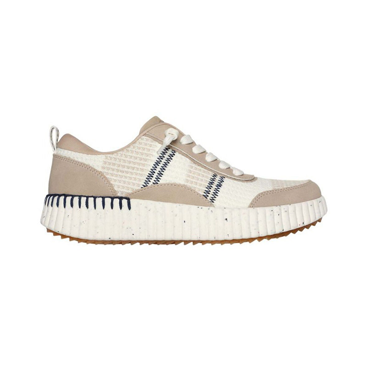 Skechers 114510-NTMT Bobs Vista Kadın Krem Sneaker Günlük Spor Ayakkabı