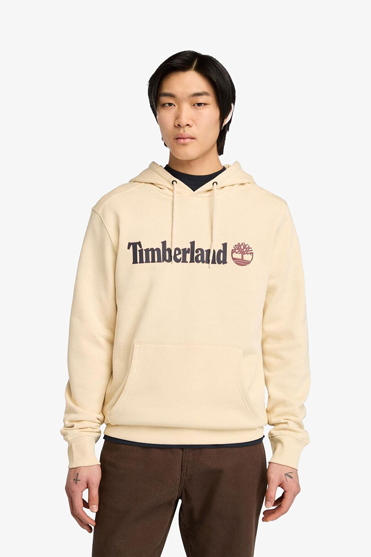 Timberland Kennebec River Linear Logo Erkek Sarı Sweatshirt TB0A5UKKEFM1