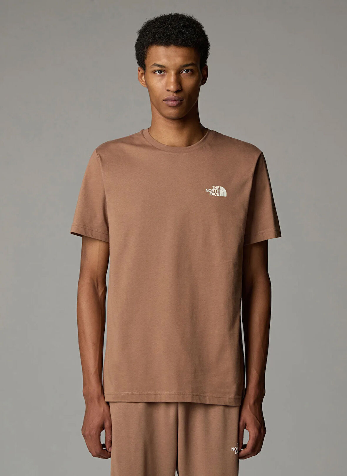 The North Face NF0A894Z6IH1-M BINER GRAPHIC 4 TEE Krem Bisiklet Yaka Regular Fit Düz Erkek T-Shirt