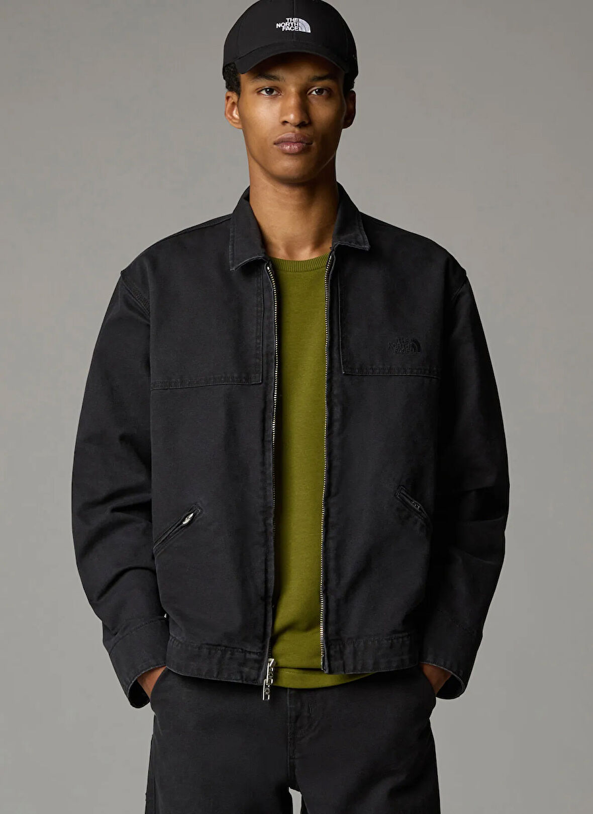 The North Face NF0A8B72JK31-M CEDAR CANVAS WORK JA Siyah Regular Fit Düz Erkek Ceket