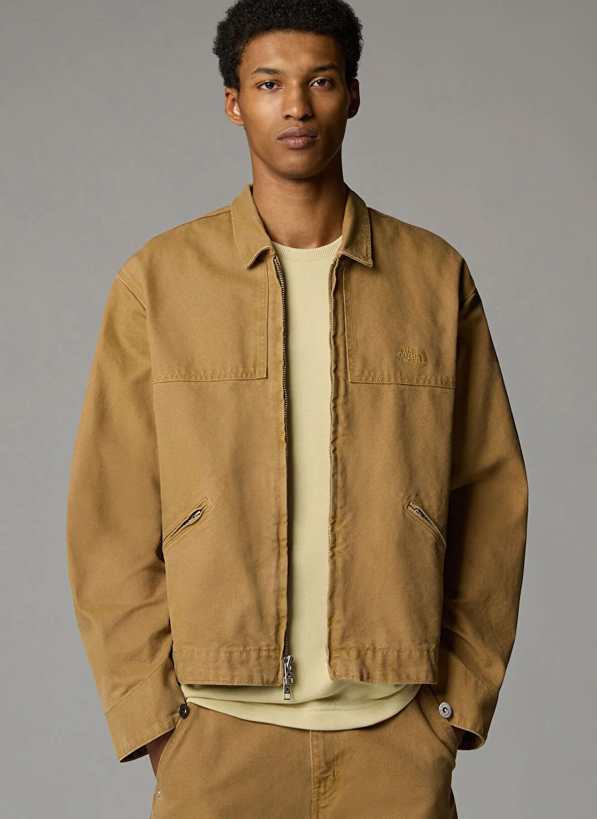 The North Face NF0A8B721731-M CEDAR CANVAS WORK JA Kahve Regular Fit Düz Erkek Ceket