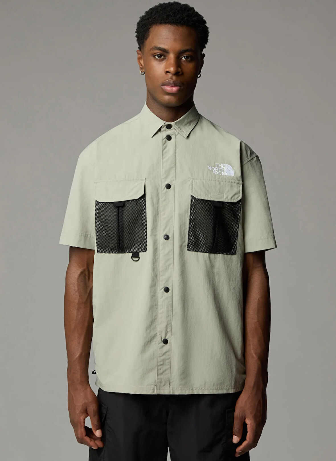 The North Face NF0A8BK11I41-U NSE SUMMER SHIRT Gri Bisiklet Yaka Regular Fit Düz Erkek T-Shirt