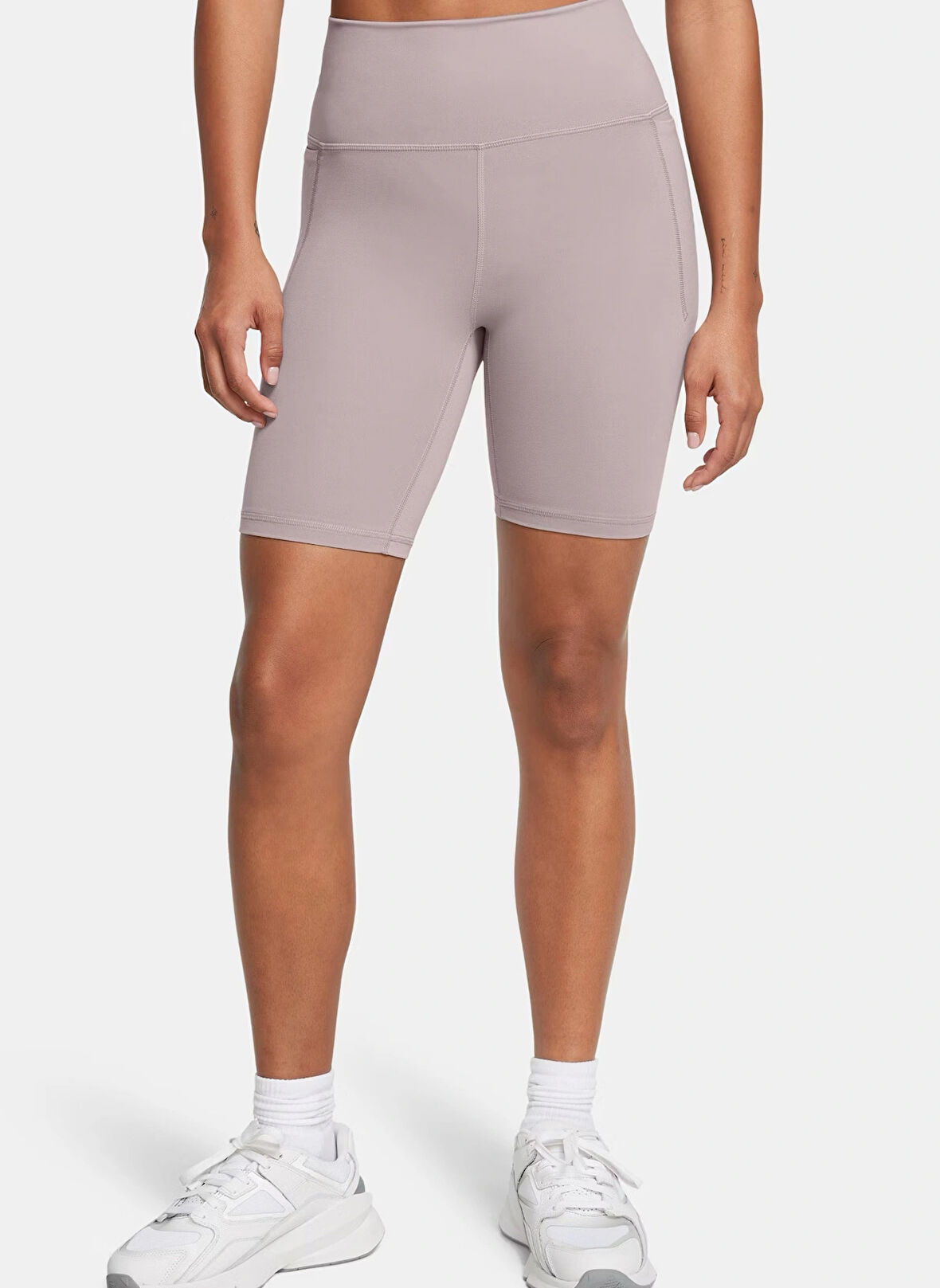Gri Kadın Lastikli Bel Dar Kalıp Tayt 1382521-015 Meridian Bike Short 7in