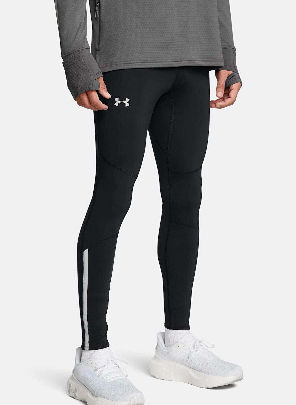 Under Armour Siyah Erkek Dar Düz Tayt 1386678-001 UA LAUNCH ELITE CW TIGH
