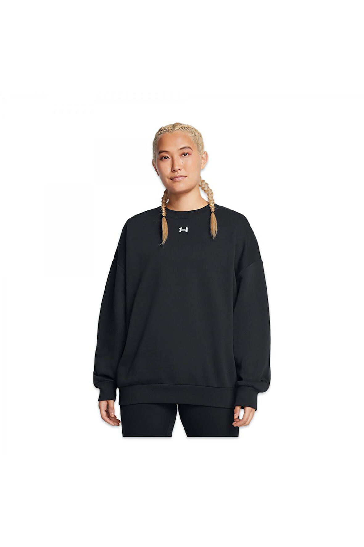 Under Armour 1386463 Ua Rival Fleece Os Crew Siyah Kadın Sweatshirt