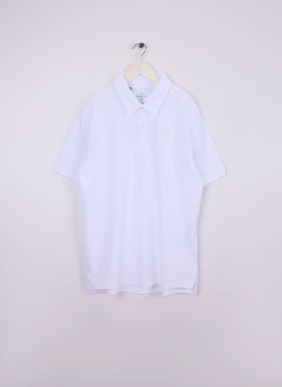 Under Armour Düz Beyaz Erkek Çocuk T-Shirt 1387073-100-UA B Icon Polo